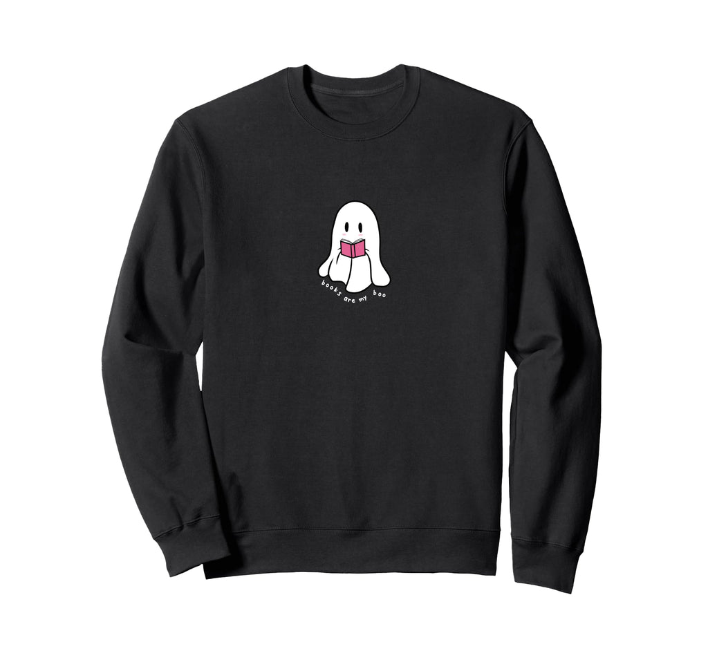 Bookish Ghost Reading Books Are My Sweatshirt - Graphic Print Men Women - T-Shirt, Sweatshirt, Hoodie