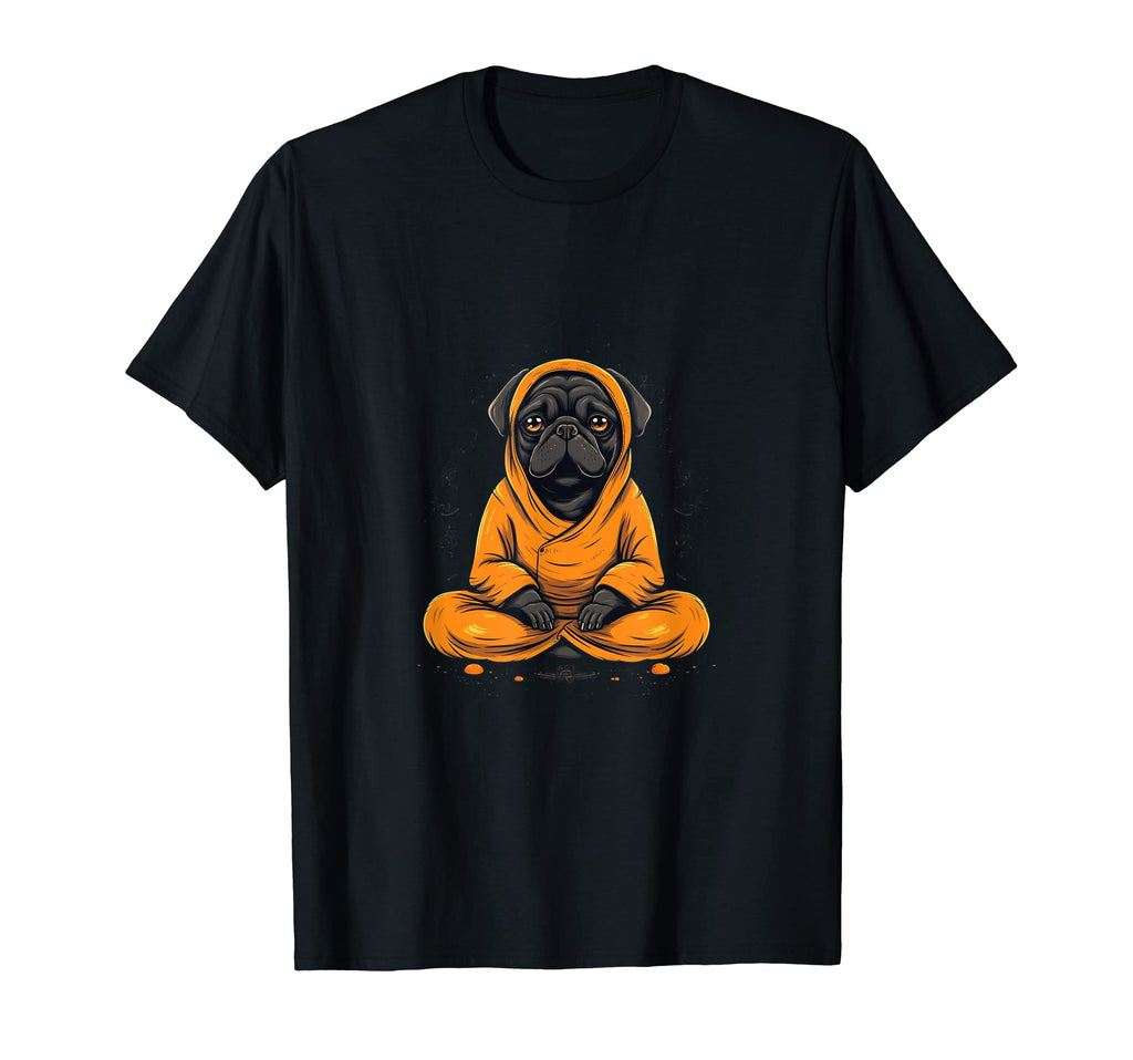 Yoga Pug Meditation Zen Namaste T-Shirt - Fun Novelty Design Men Women - T-Shirt, Sweatshirt, Hoodie