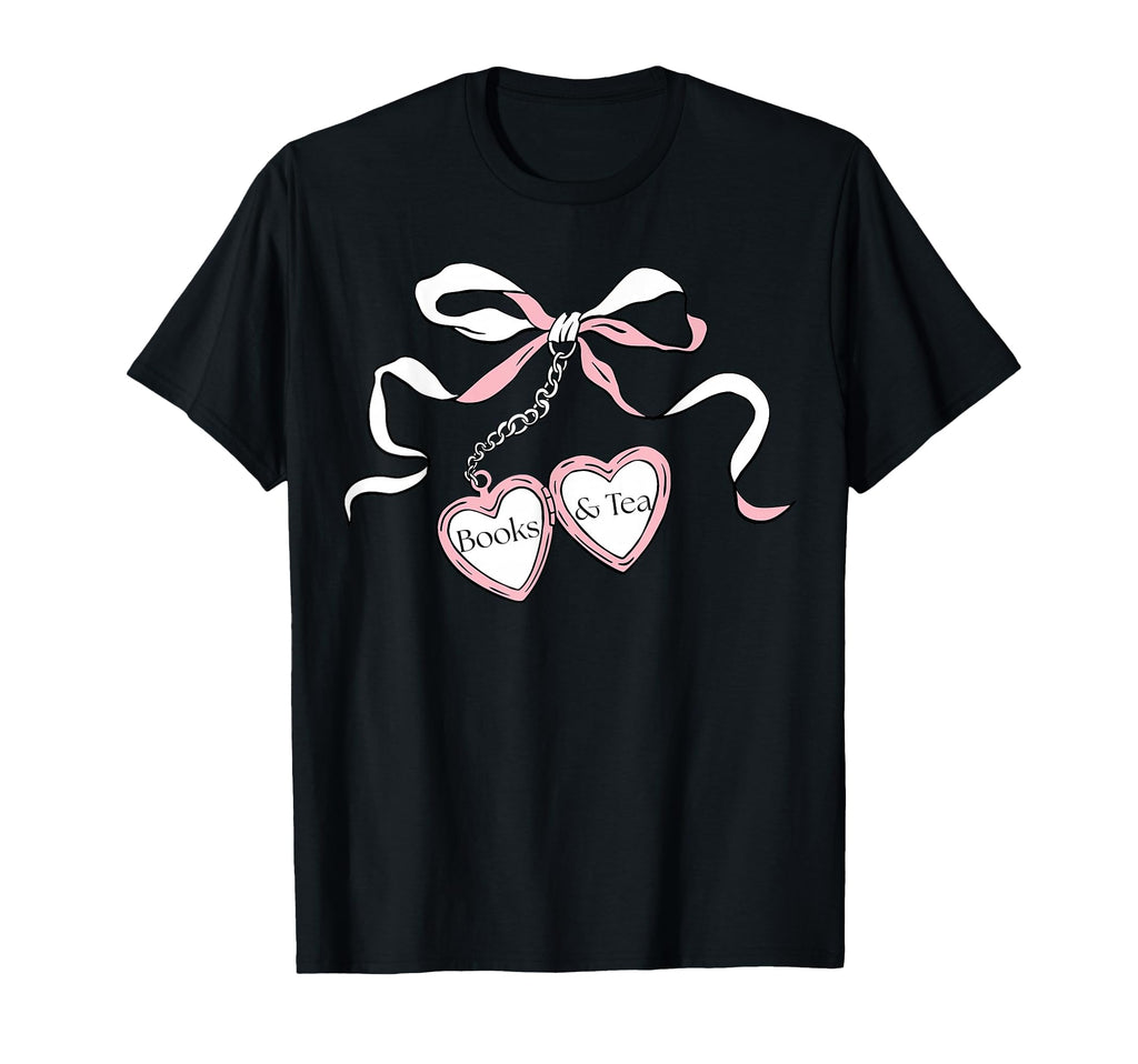 Locket Art Book And Tea Lover T-Shirt - Minimalist Print Unisex - T-Shirt, Sweatshirt, Hoodie