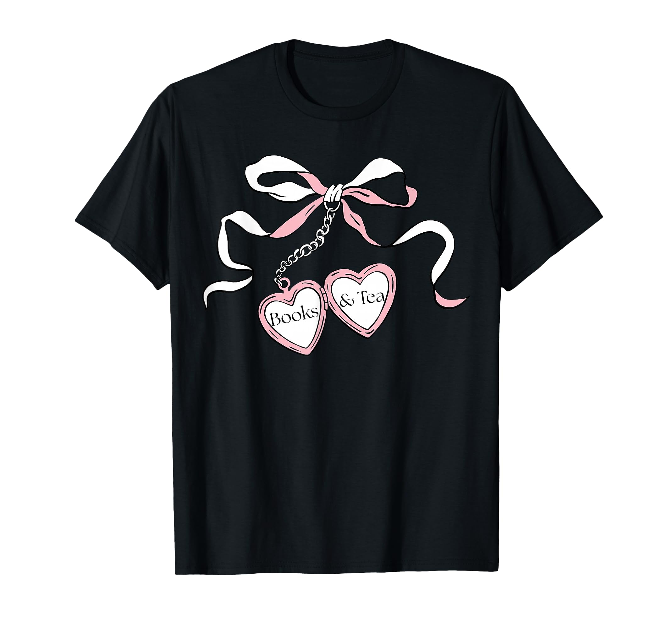 Locket Art Book And Tea Lover T-Shirt - Minimalist Print Unisex - T-Shirt, Sweatshirt, Hoodie
