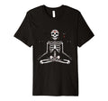 Meditation Skeleton Yoga Pose Relaxing T-Shirt - Minimalist Print Unisex - T-Shirt, Sweatshirt, Hoodie