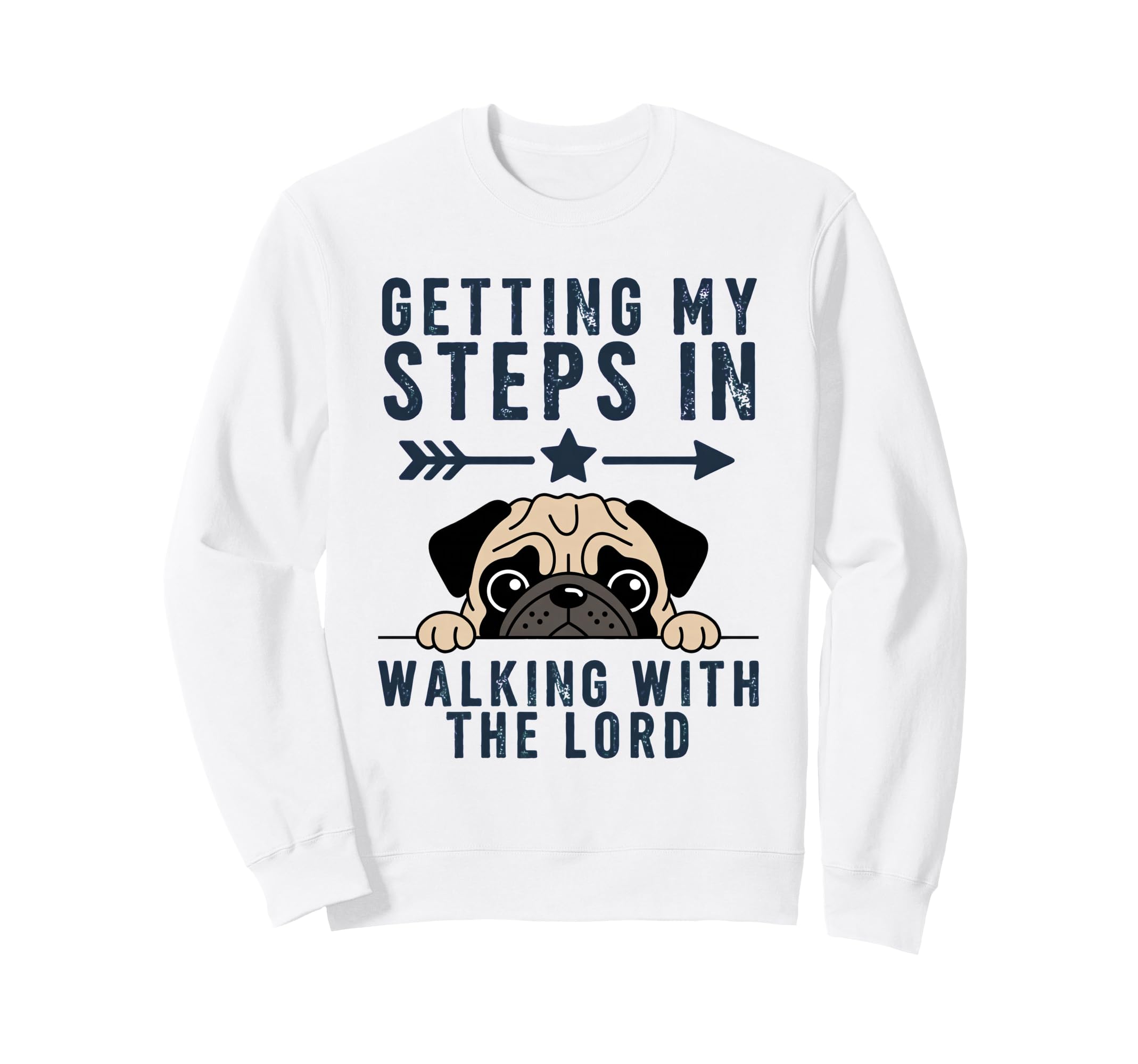 Getting My Steps Walking Lord Pug Sweatshirt - Aesthetic Graphic Men Women - T-Shirt, Sweatshirt, Hoodie