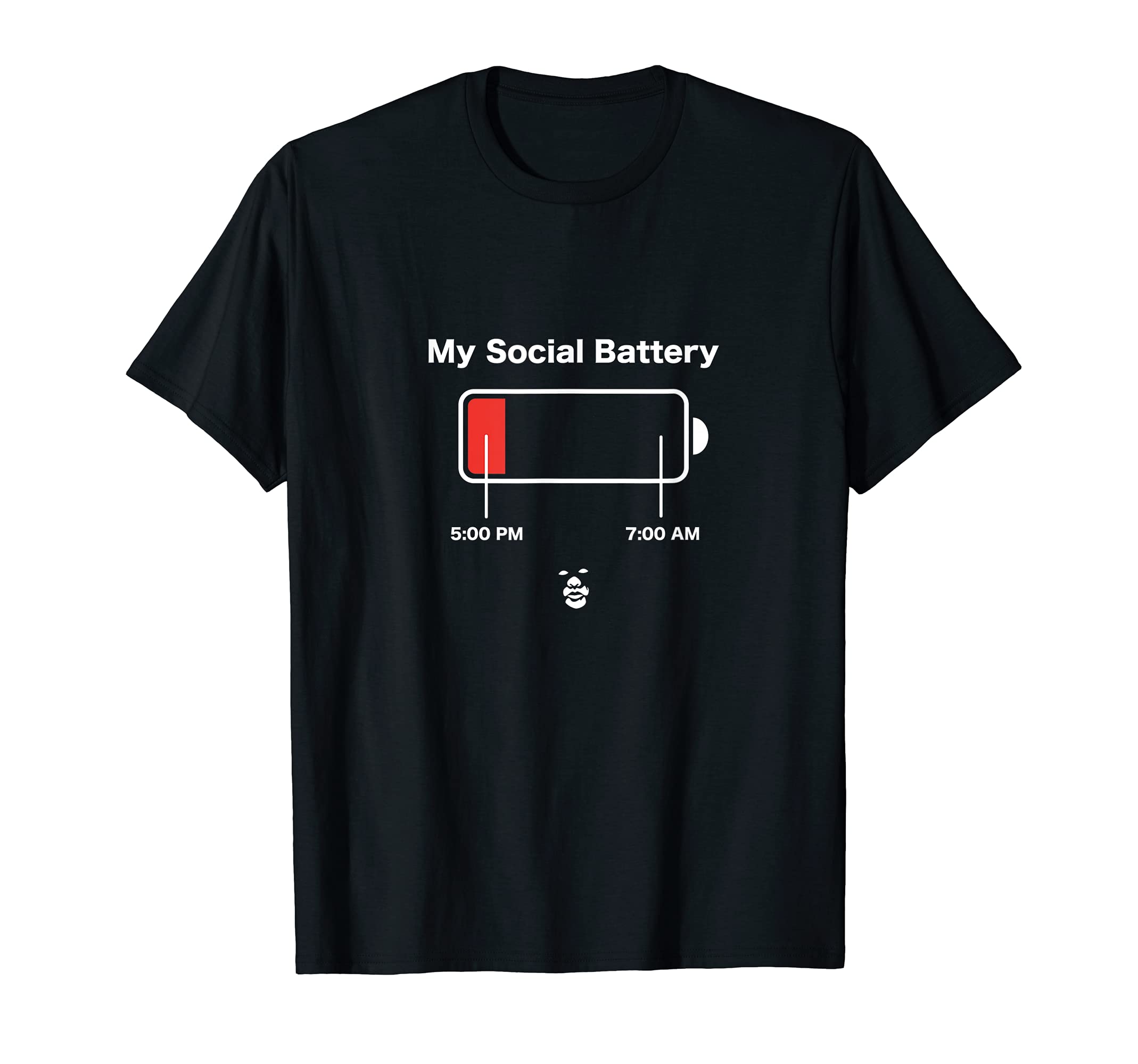 Funny My Social Battery Is T-Shirt - Casual Everyday Wear Men Women - T-Shirt, Sweatshirt, Hoodie