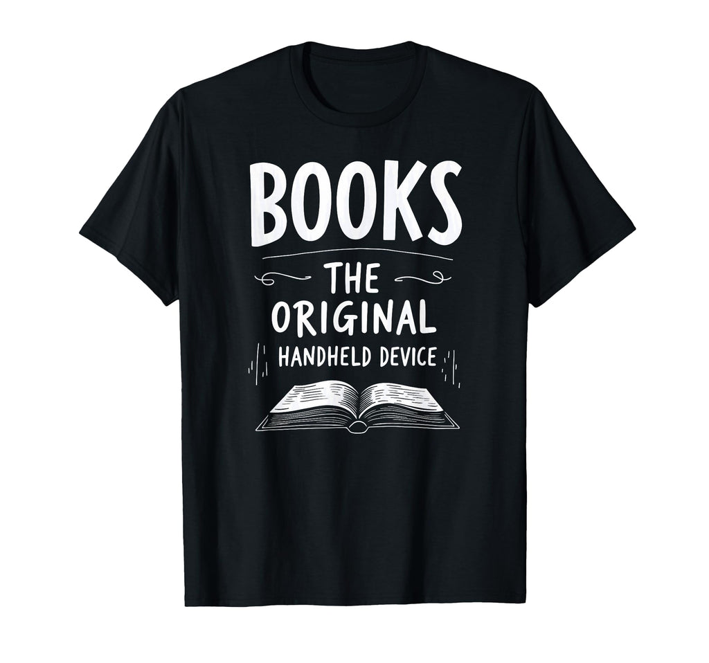 Books Original Handheld Device Book T-Shirt - Aesthetic Graphic Men Women - T-Shirt, Sweatshirt, Hoodie