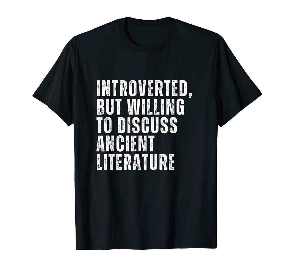 Introverted But Willing To Discuss T-Shirt - Minimalist Print Men Women - T-Shirt, Sweatshirt, Hoodie