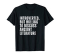 Introverted But Willing To Discuss T-Shirt - Minimalist Print Men Women - T-Shirt, Sweatshirt, Hoodie