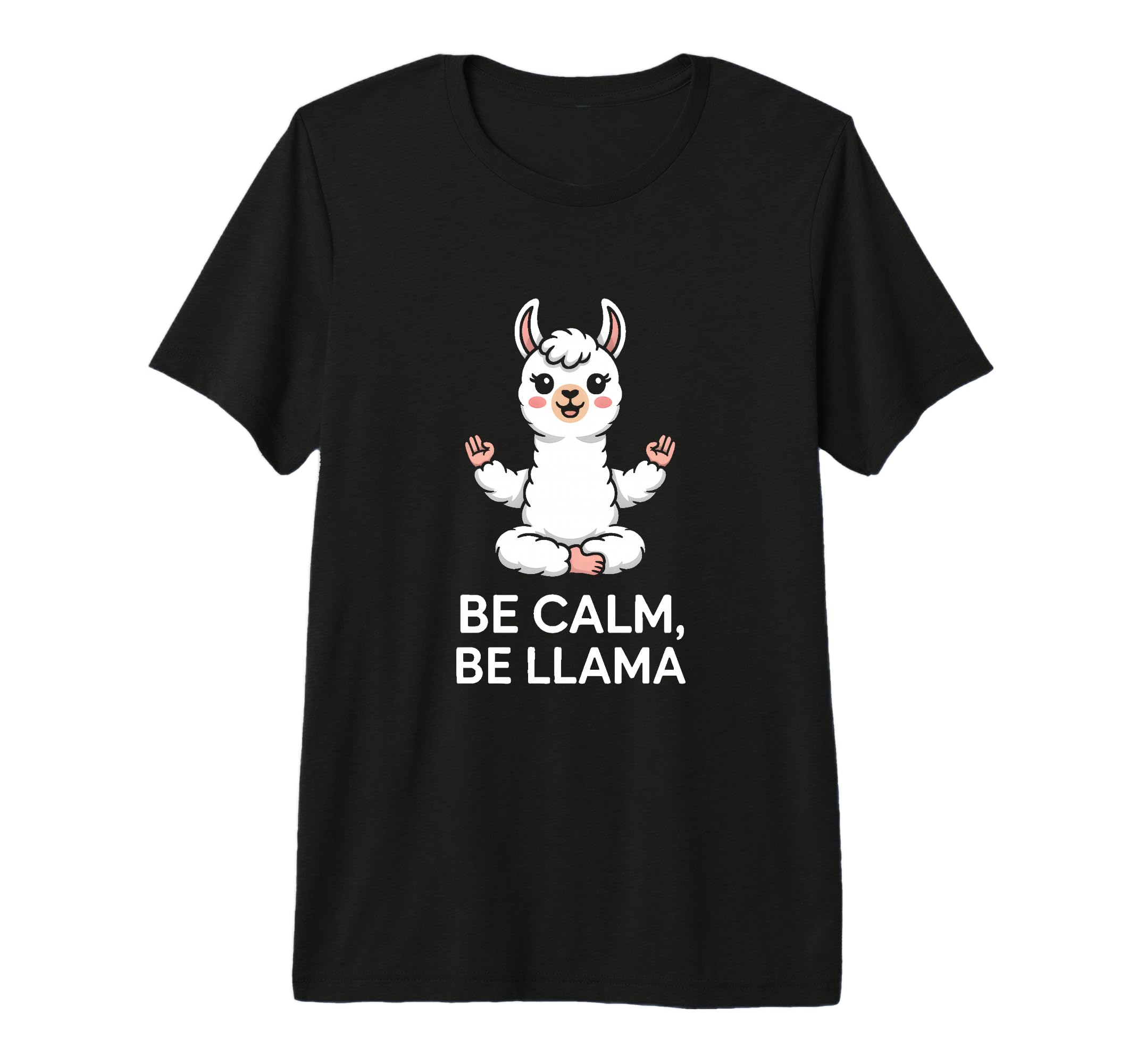 Be Calm Be Llama Meditation Yoga Tri T-Shirt - Unique Graphic for Adults - T-Shirt, Sweatshirt, Hoodie