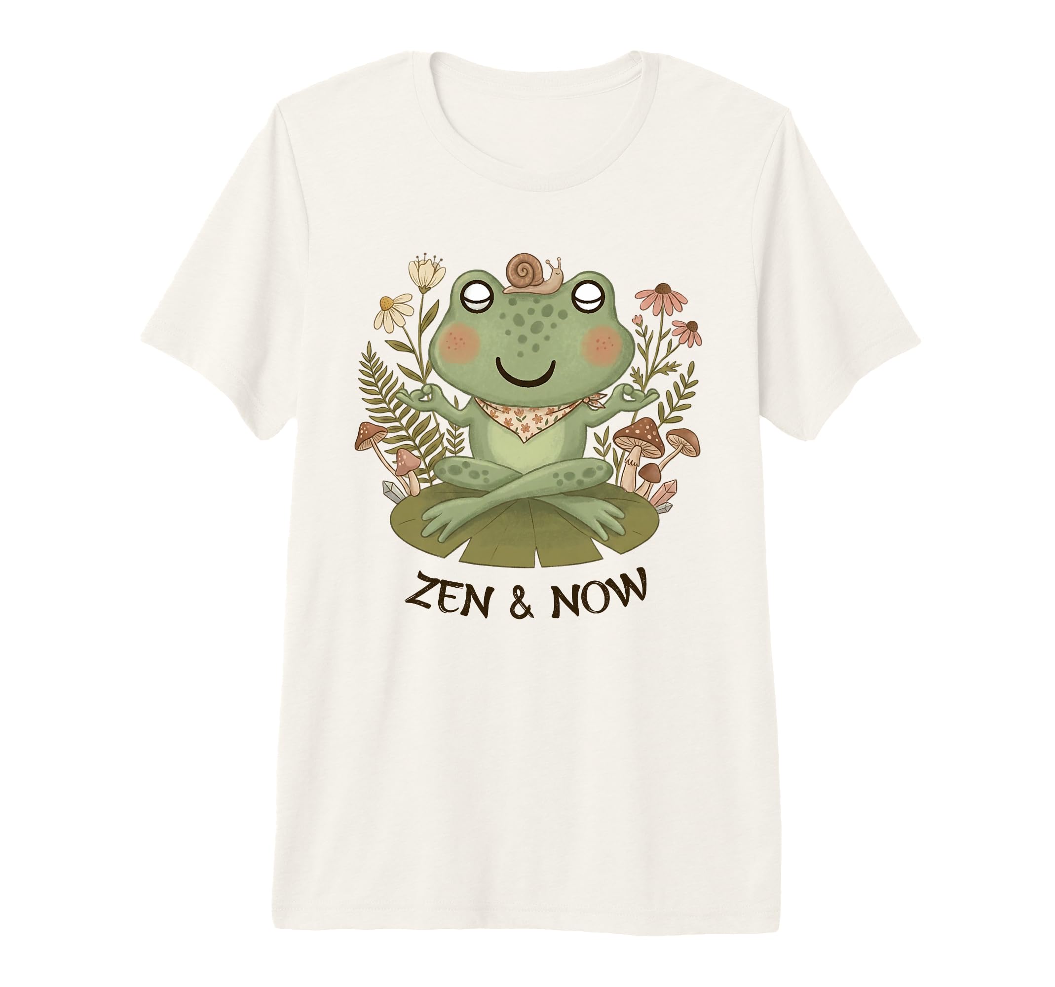 Zen Cottagecore Frog Meditation Yoga T-Shirt - Novelty Apparel Men Women - T-Shirt, Sweatshirt, Hoodie