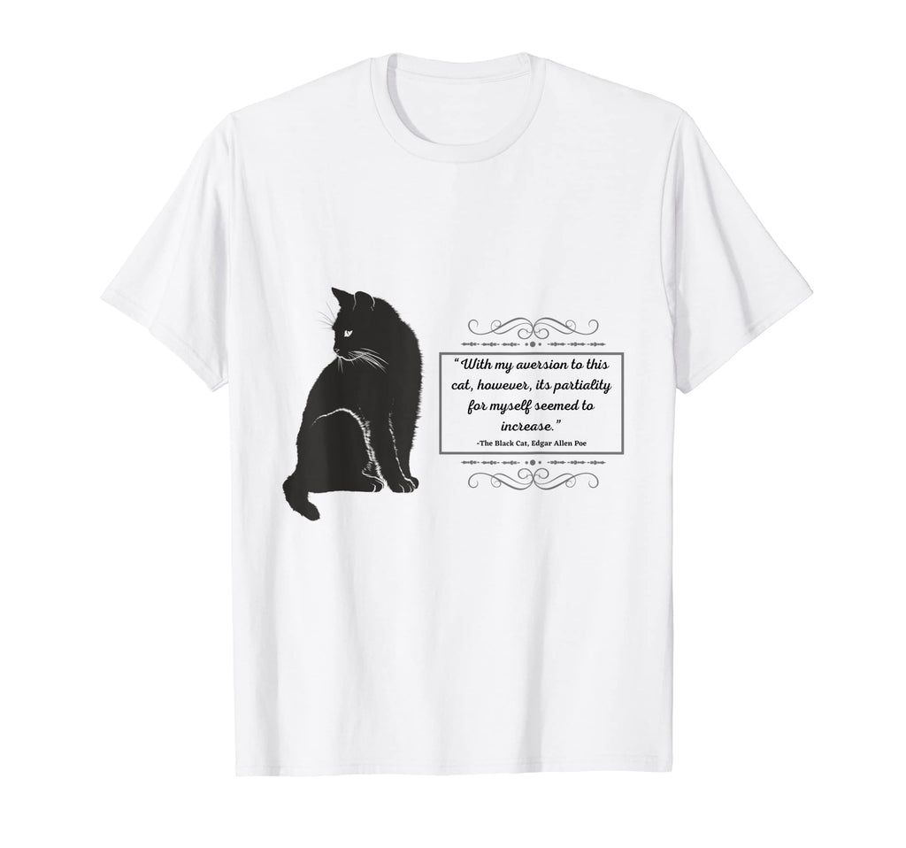 Halloween Black Cat Edgar Allen Poe T-Shirt - Fun Novelty Design Unisex - T-Shirt, Sweatshirt, Hoodie
