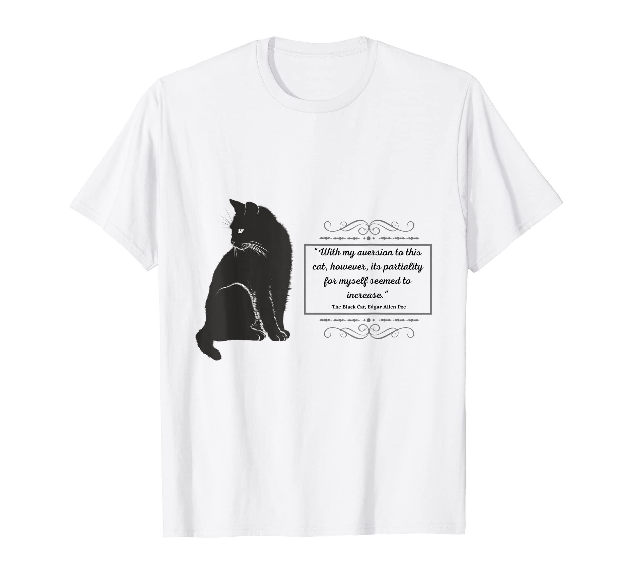 Halloween Black Cat Edgar Allen Poe T-Shirt - Fun Novelty Design Unisex - T-Shirt, Sweatshirt, Hoodie