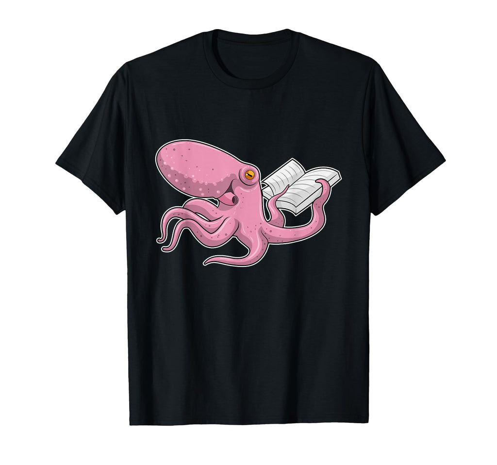 Octopus Nerd Book T-Shirt - Trendy Graphic Men Women - T-Shirt, Sweatshirt, Hoodie