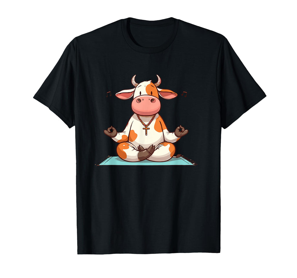 Meditation Cow Yoga Pose Relaxing Animal T-Shirt - Novelty Apparel Unisex - T-Shirt, Sweatshirt, Hoodie