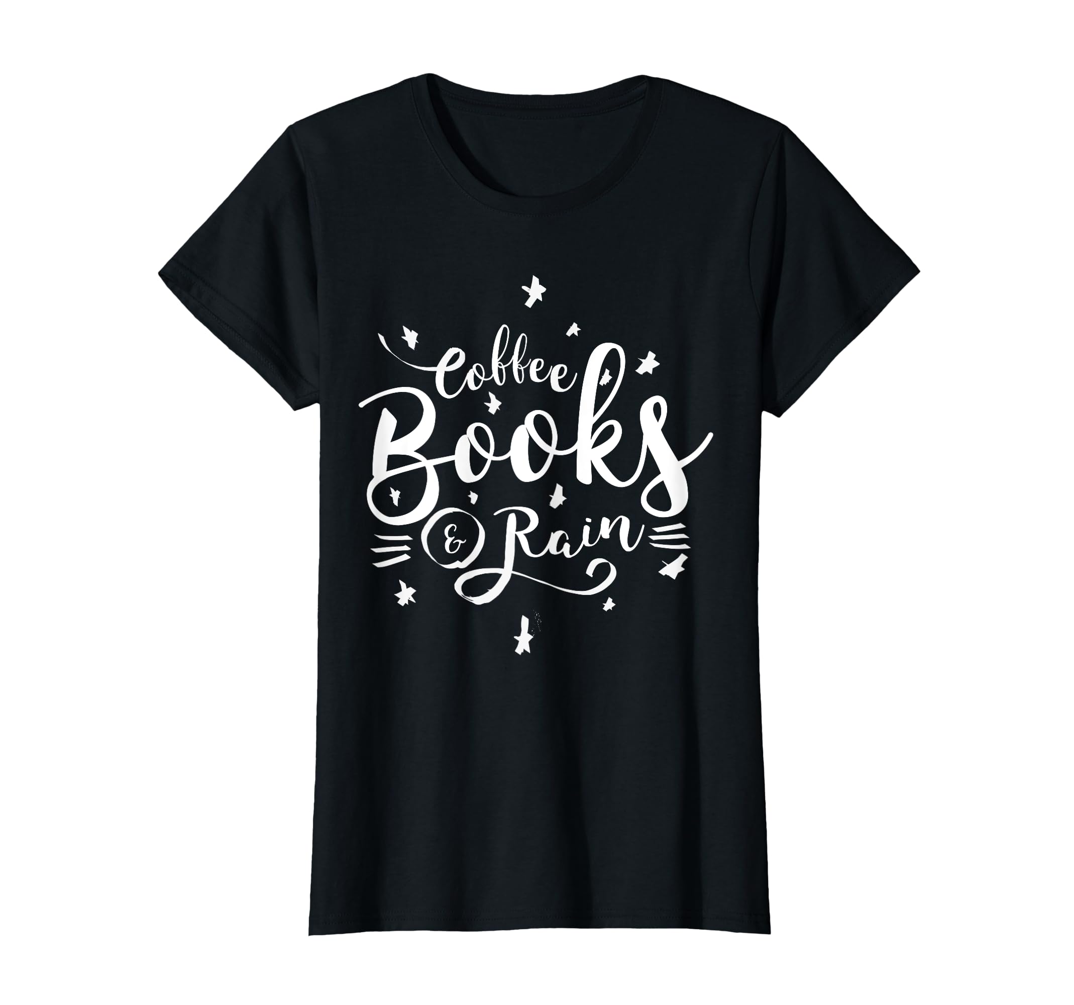 Coffee Book Rain Stars T-Shirt - Custom Art Print Unisex - T-Shirt, Sweatshirt, Hoodie