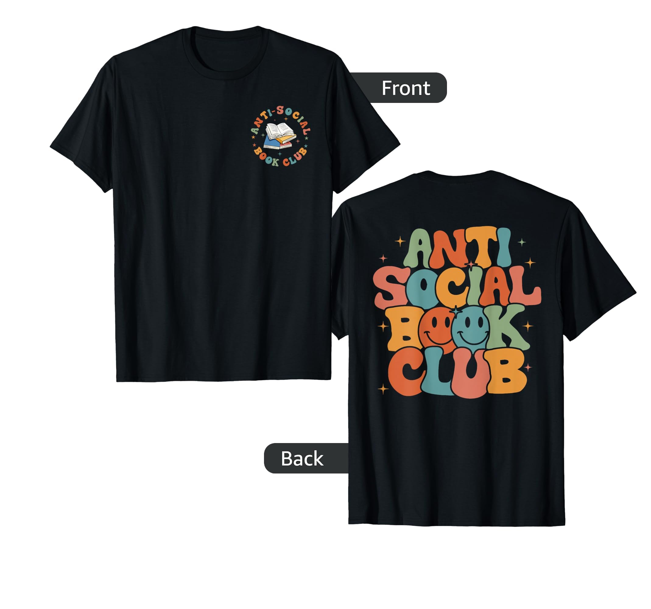 Anti Social Book Club Introvert Reader T-Shirt - Novelty Apparel Men Women - T-Shirt, Sweatshirt, Hoodie