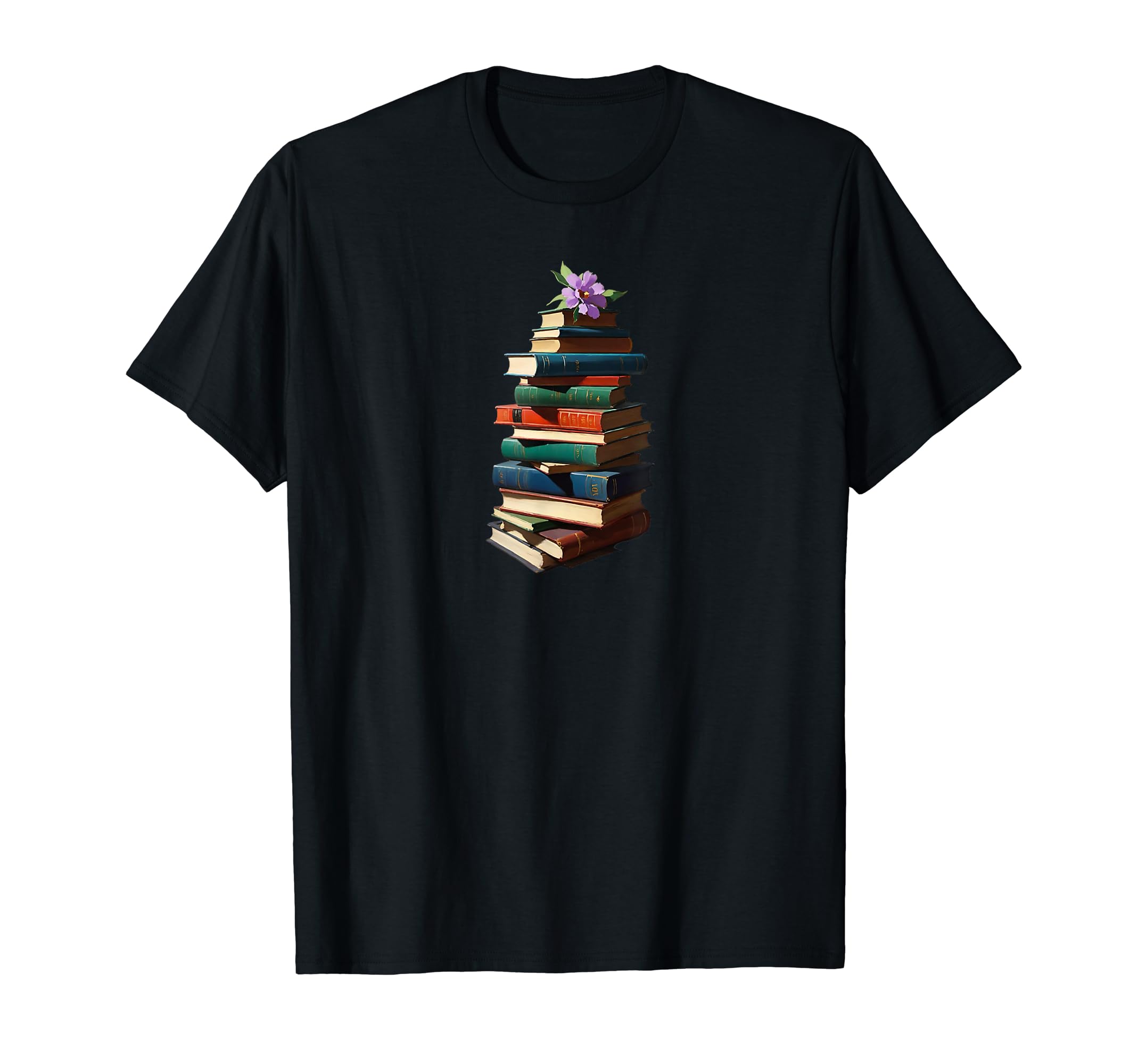Book Worm Book Stack Reading Addict T-Shirt - Minimalist Print for Adults - T-Shirt, Sweatshirt, Hoodie