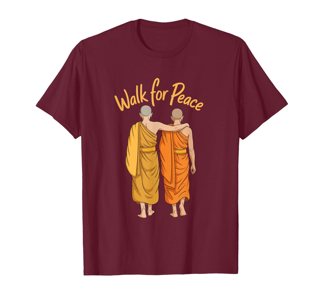Buddhist Monks Walk Peace T-Shirt - Fun Novelty Design Men Women - T-Shirt, Sweatshirt, Hoodie