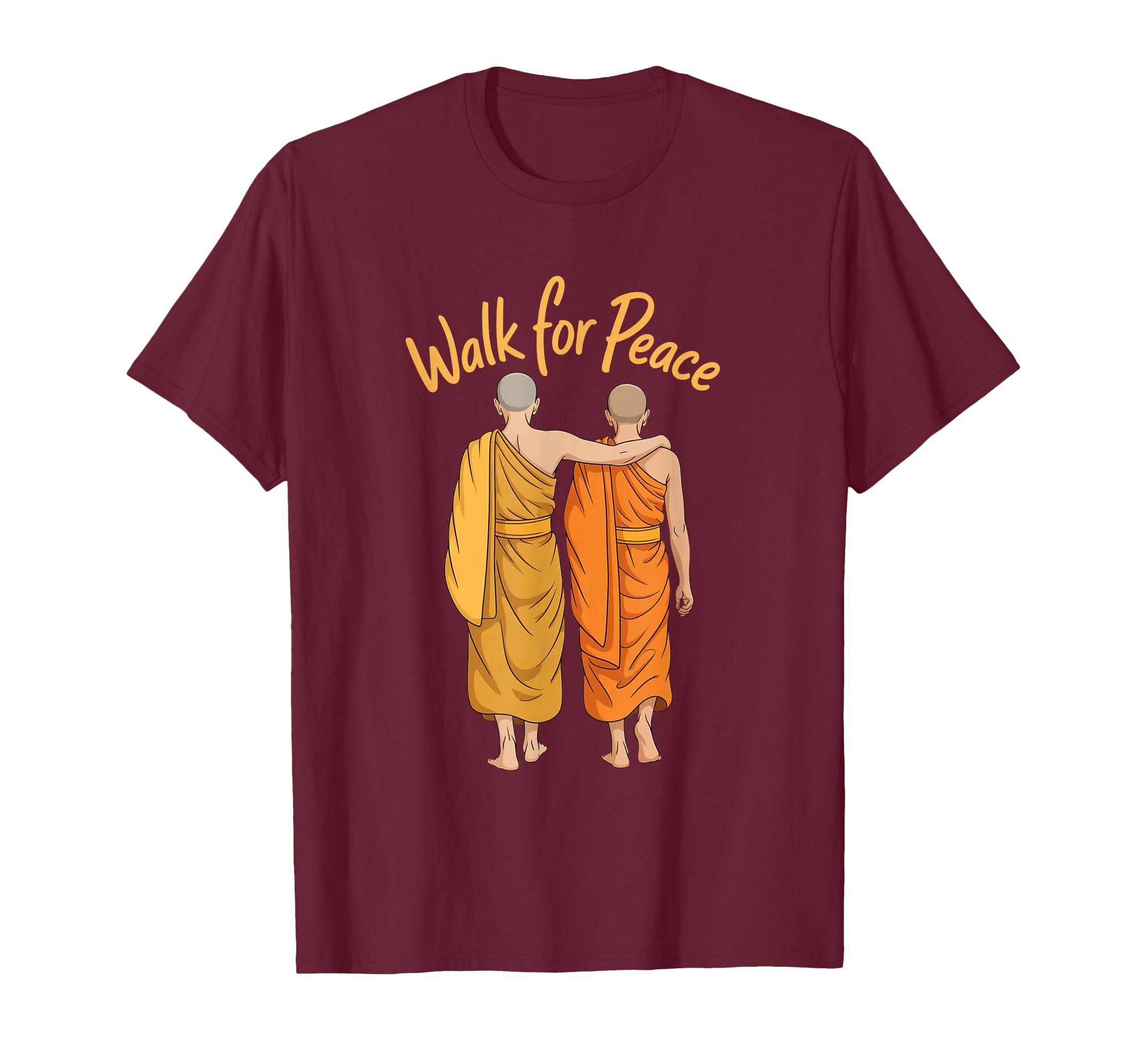 Buddhist Monks Walk Peace T-Shirt - Fun Novelty Design Men Women - T-Shirt, Sweatshirt, Hoodie