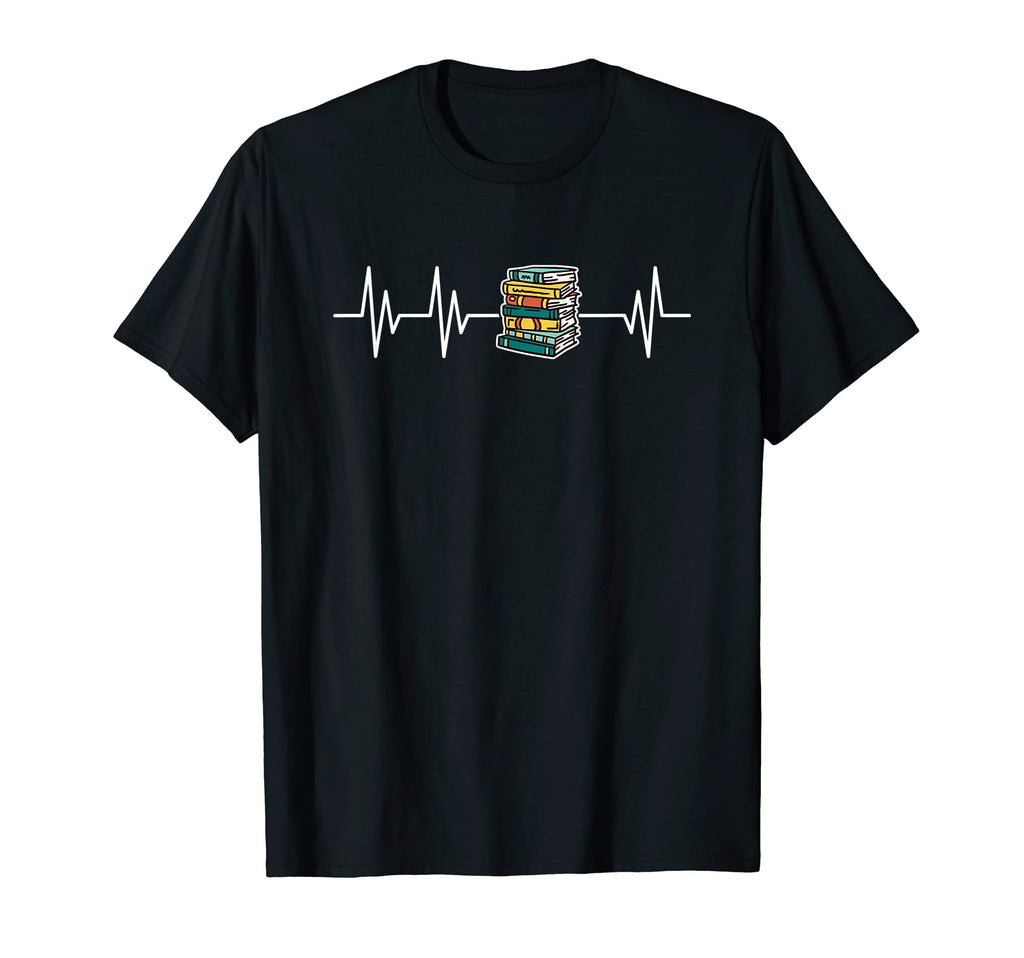 Reading Heartbeat Read Books Squad T-Shirt - Casual Everyday Wear Unisex - T-Shirt, Sweatshirt, Hoodie
