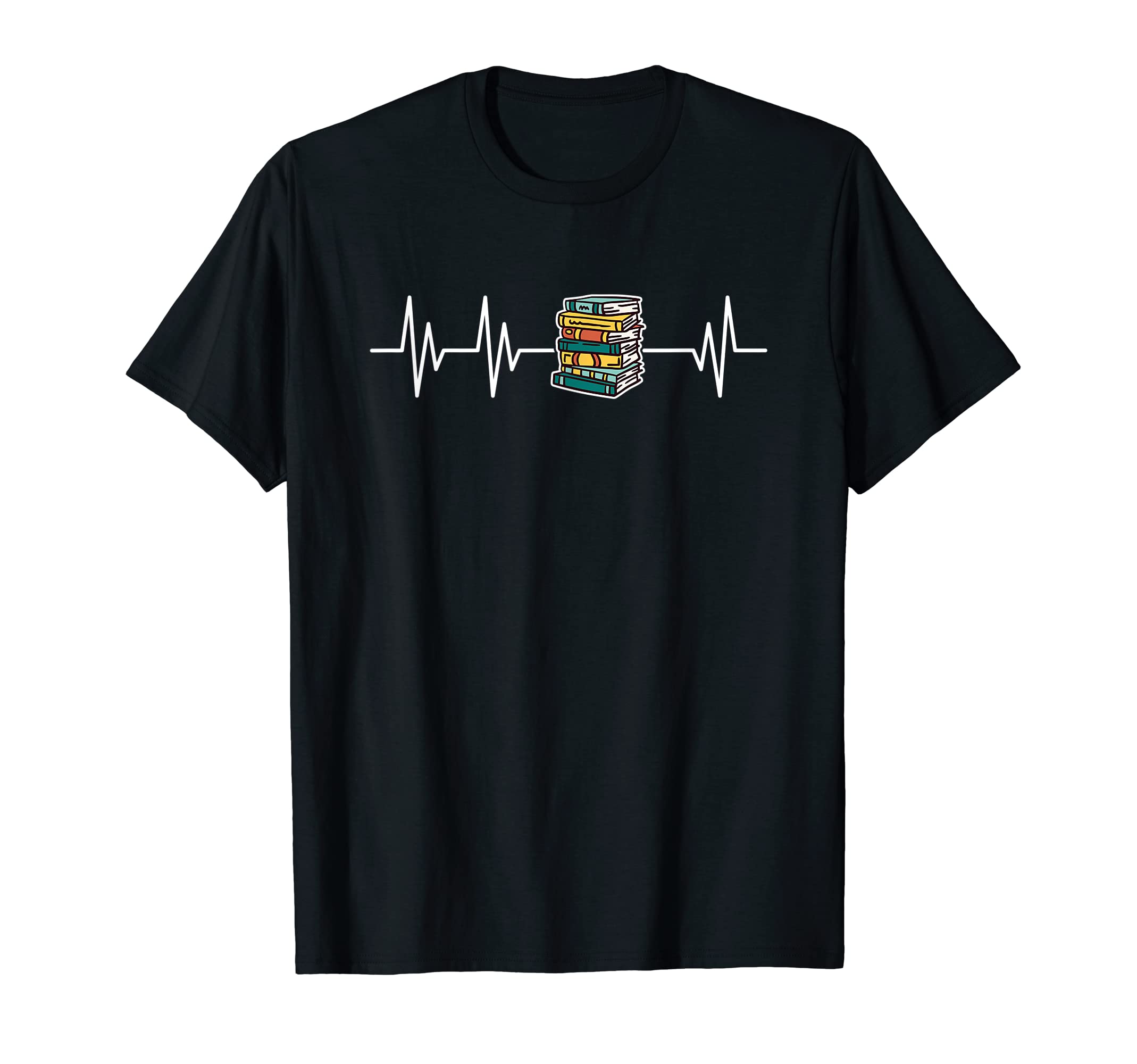 Reading Heartbeat Read Books Squad T-Shirt - Casual Everyday Wear Unisex - T-Shirt, Sweatshirt, Hoodie