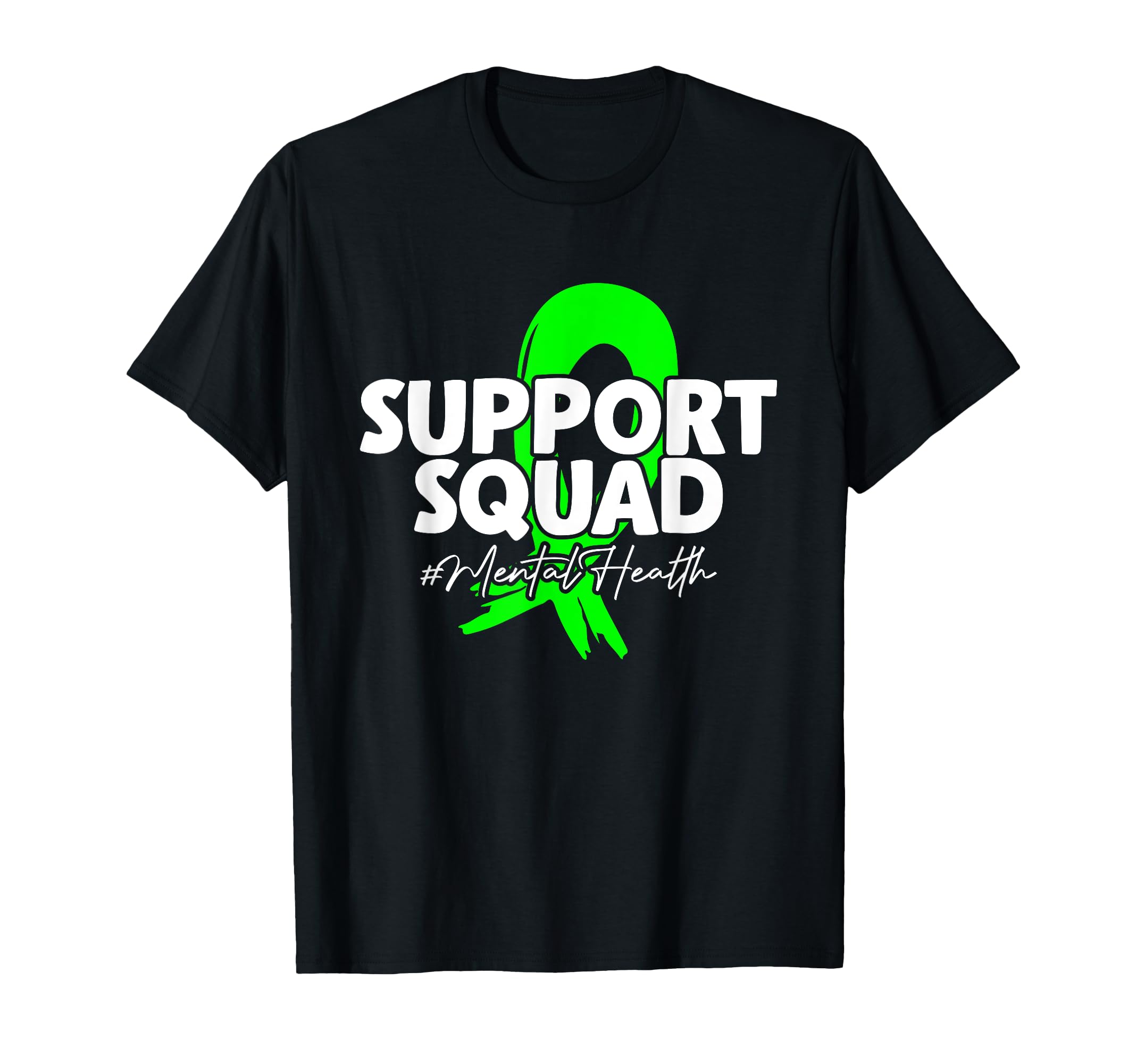 Awareness Lime Green Ribbon Support T-Shirt - Minimalist Print for Adults - T-Shirt, Sweatshirt, Hoodie