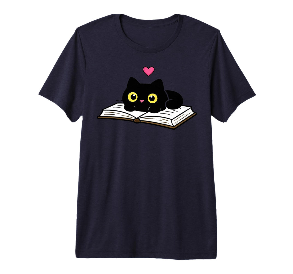 Cat Reading Book Book Lover T-Shirt - Casual Everyday Wear Men Women - T-Shirt, Sweatshirt, Hoodie