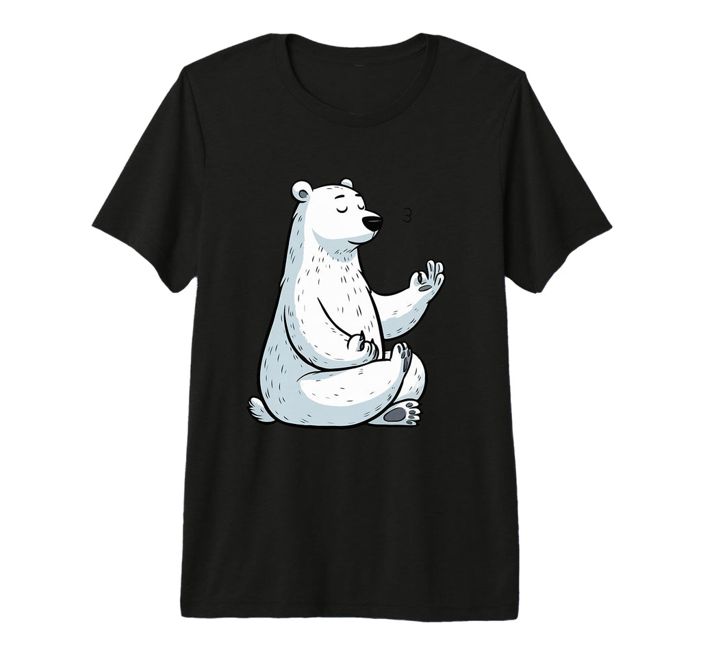 Meditation Polar Bear Yoga Pose T-Shirt - Casual Everyday Wear Unisex - T-Shirt, Sweatshirt, Hoodie