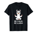 Be Calm Be Llama Meditation Yoga T-Shirt - Minimalist Print for Adults - T-Shirt, Sweatshirt, Hoodie