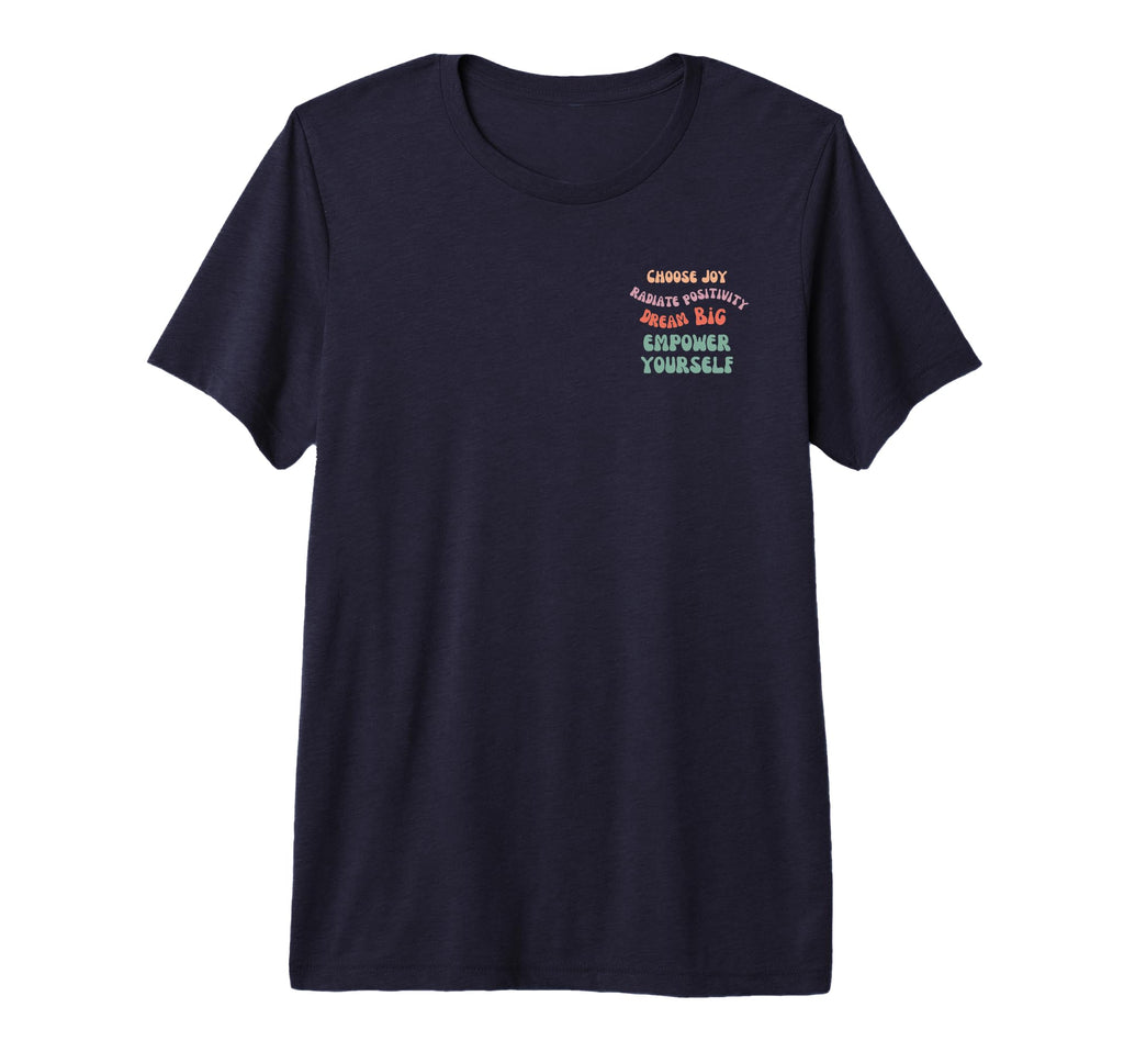Choose Joy Radiate Positivity Dream T-Shirt - Minimalist Print for Adults - T-Shirt, Sweatshirt, Hoodie
