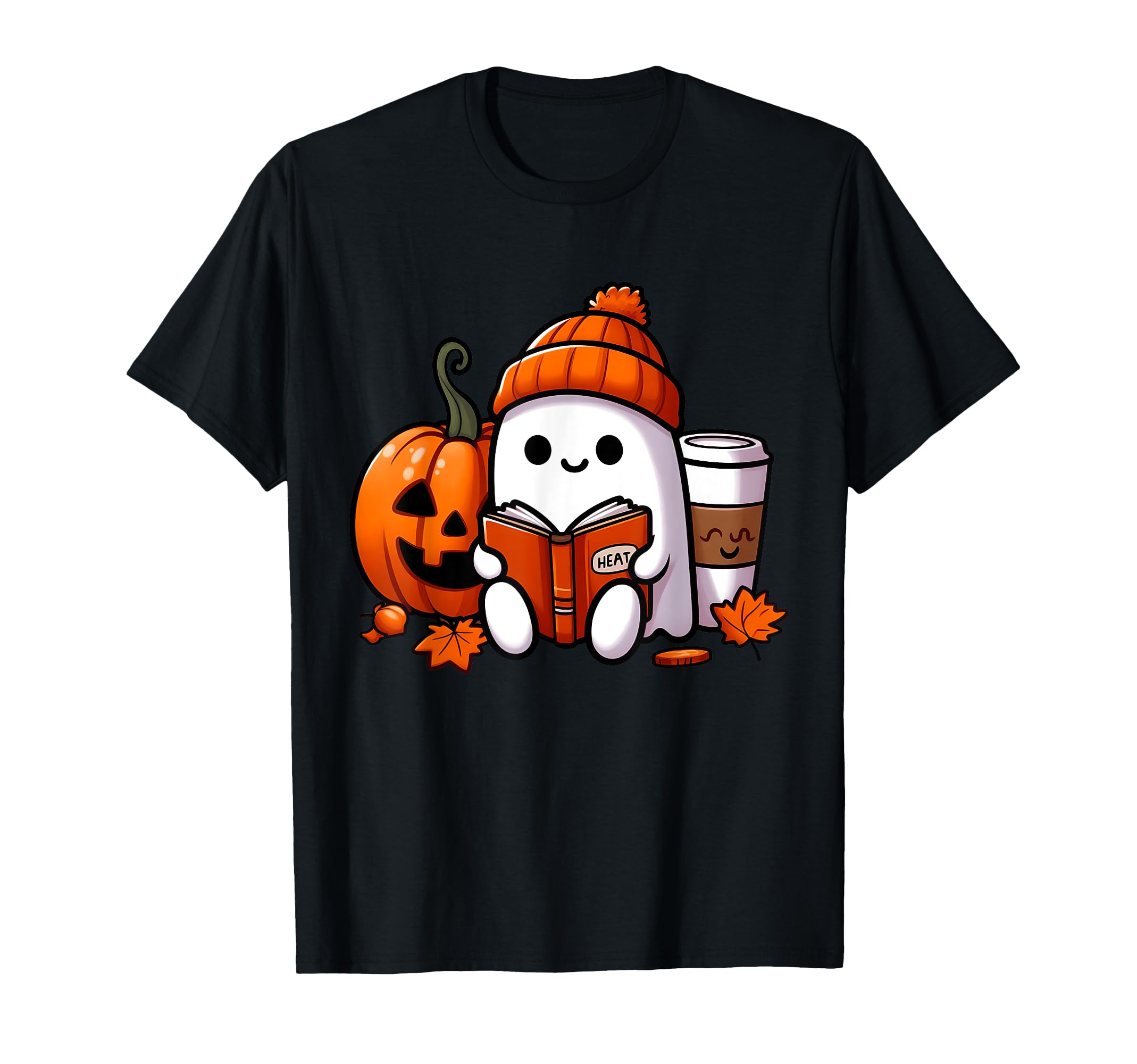 Ghost Reading Book Trick Or Treat T-Shirt - Aesthetic Graphic Men Women - T-Shirt, Sweatshirt, Hoodie