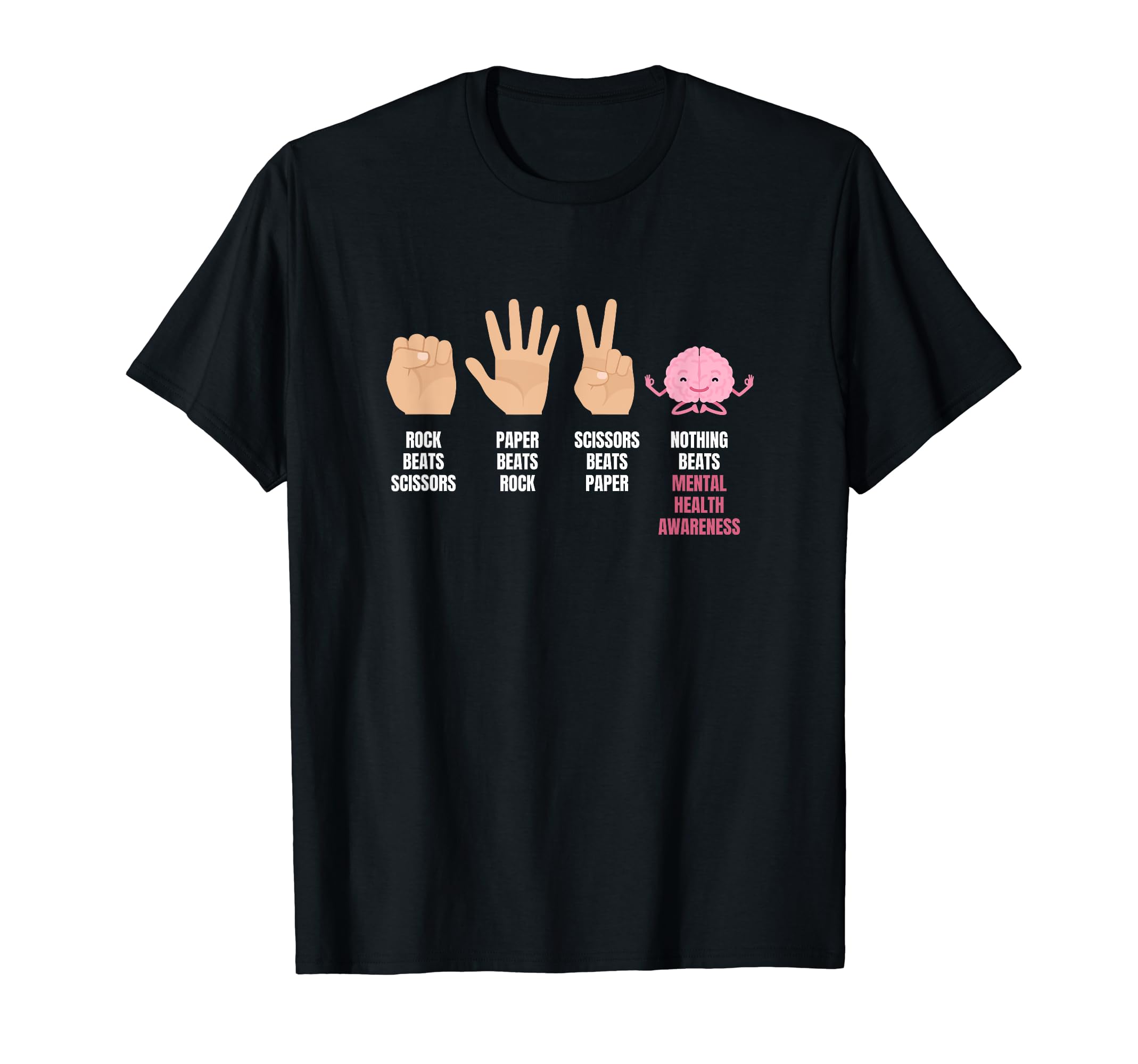 Scissors Rock Paper Mental Health T-Shirt - Novelty Apparel for Adults - T-Shirt, Sweatshirt, Hoodie
