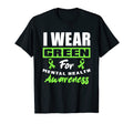 I Wear Green Mental Health Awareness T-Shirt - Custom Art Print Men Women - T-Shirt, Sweatshirt, Hoodie