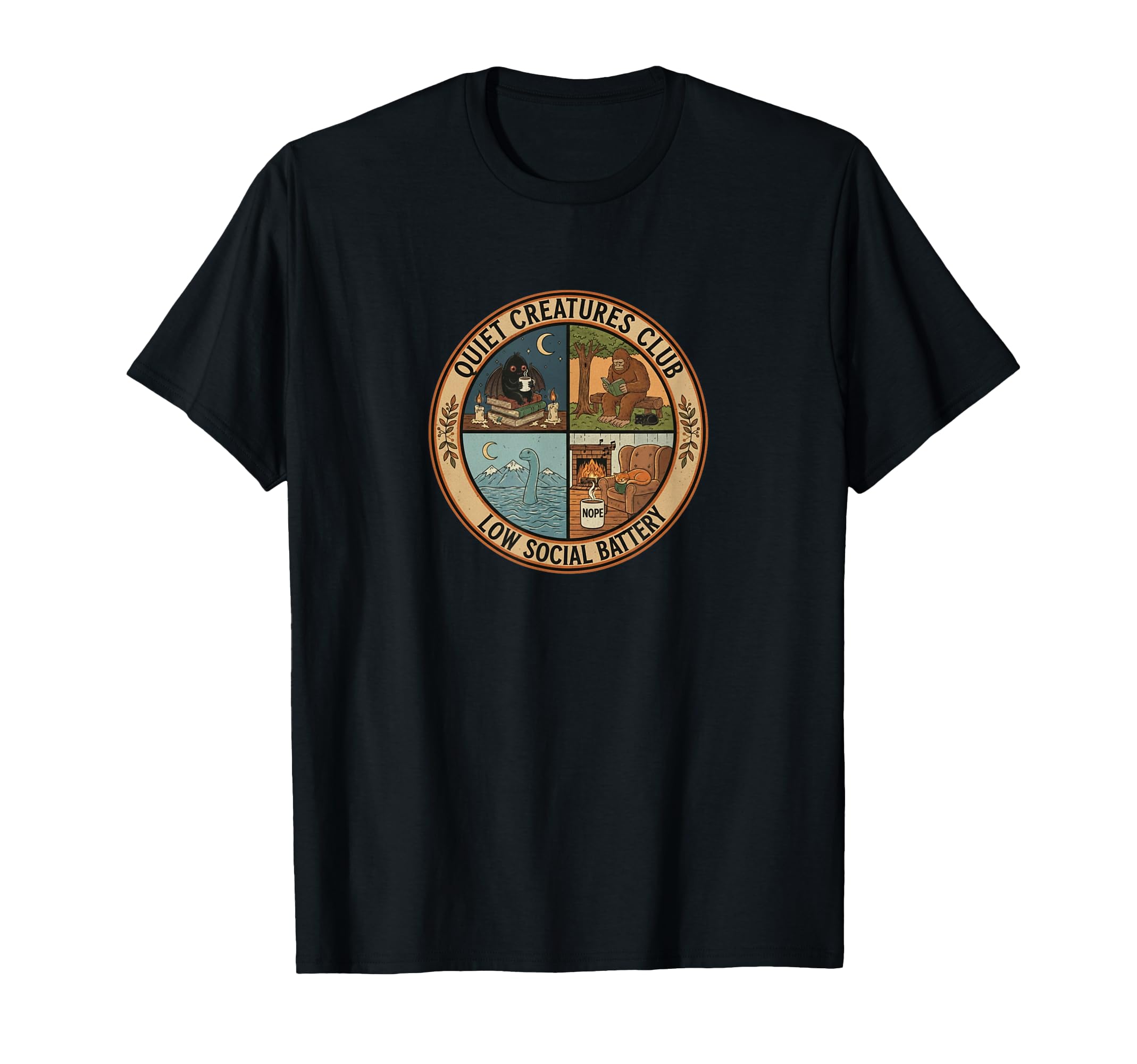 Cryptid Mothman Bigfoot Nessie T-Shirt - Unique Graphic for Adults - T-Shirt, Sweatshirt, Hoodie