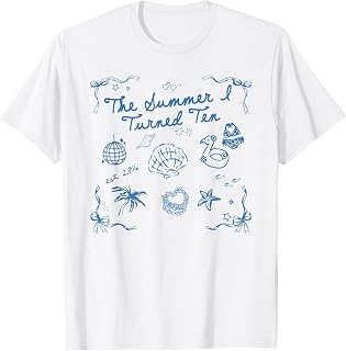 Summer I Turned Ten Year Old Est 2016 10th Birthday T-Shirt Unisex T-shirt, Sweatshirt, Hoodie, Long Sleeve Tee - T-Shirt, Sweatshirt, Hoodie