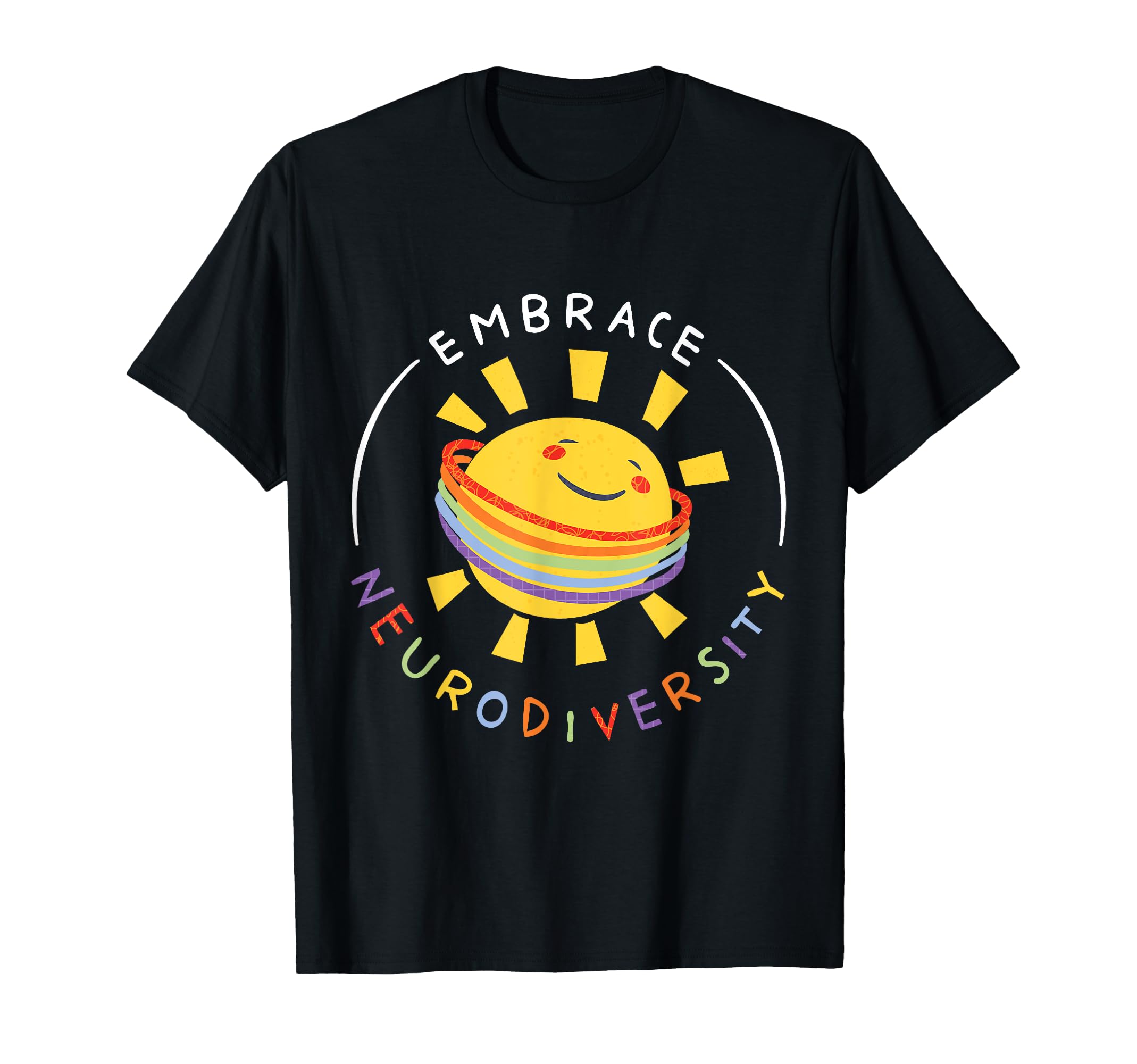 Embrace Neurodiversity Brain Adhd T-Shirt - Trendy Graphic for Adults - T-Shirt, Sweatshirt, Hoodie
