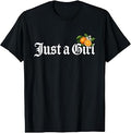 Just A Girl Gothic Blackletter Typography Design for Woman T-Shirt Unisex T-shirt, Sweatshirt, Hoodie, Long Sleeve Tee - T-Shirt, Sweatshirt, Hoodie