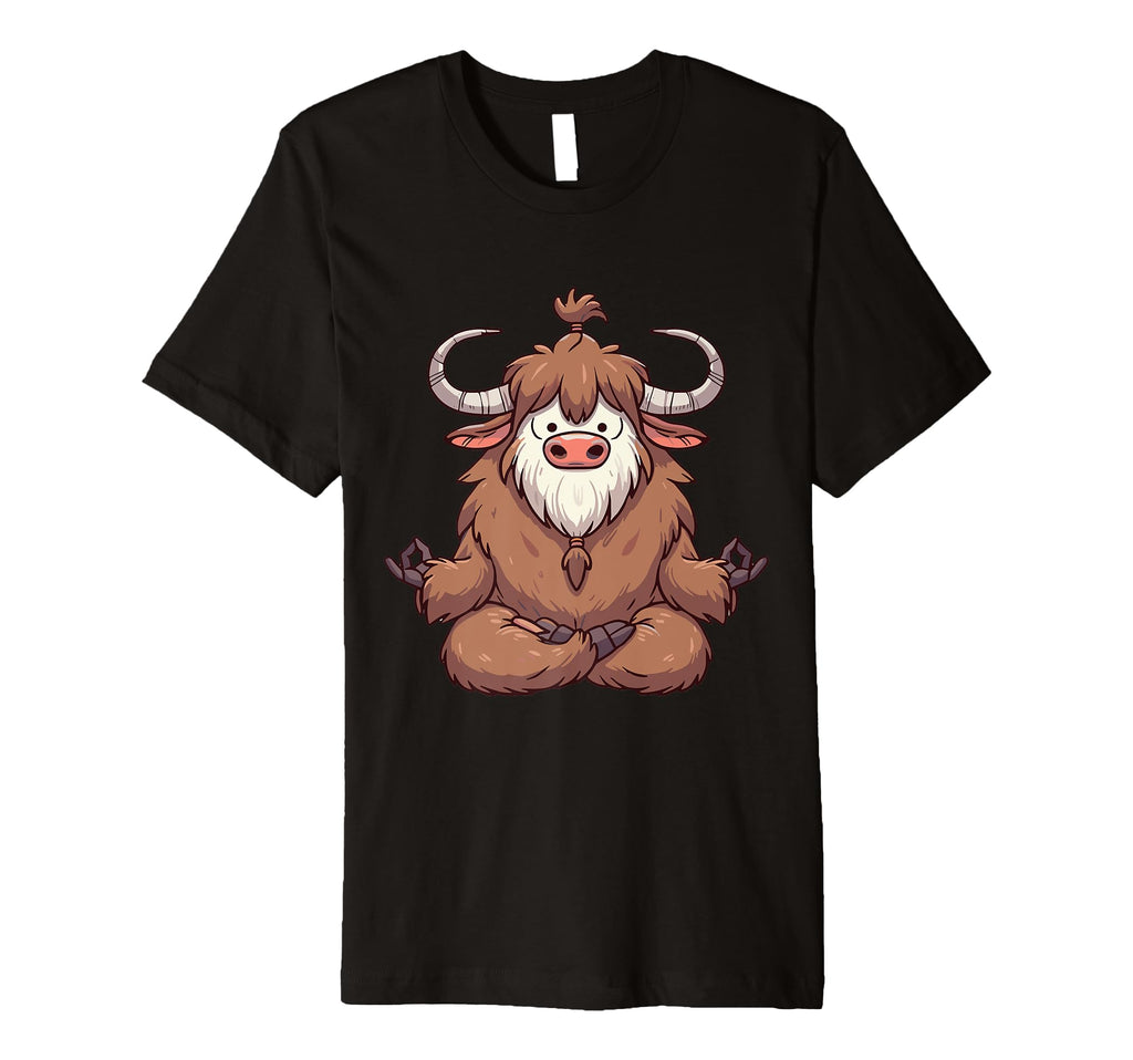 Meditation Yak Yoga Pose Relaxing Animal T-Shirt - Graphic Print Unisex - T-Shirt, Sweatshirt, Hoodie