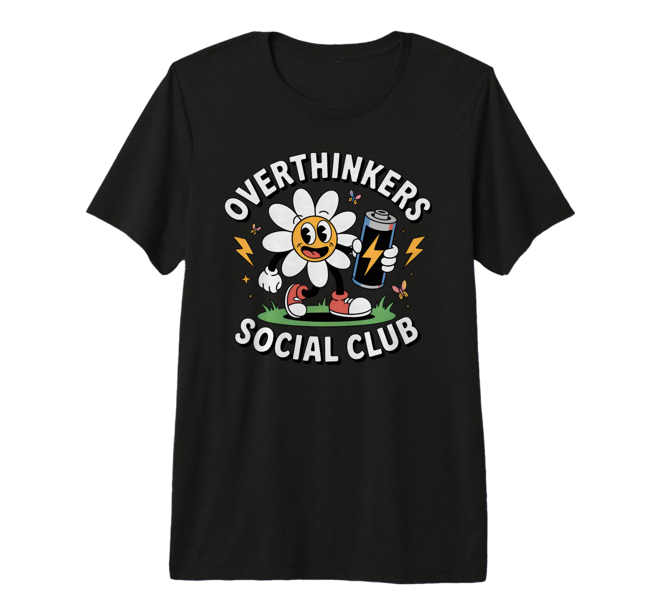 Overthinkers Social Club Funny Flower T-Shirt - Unique Graphic Men Women - T-Shirt, Sweatshirt, Hoodie
