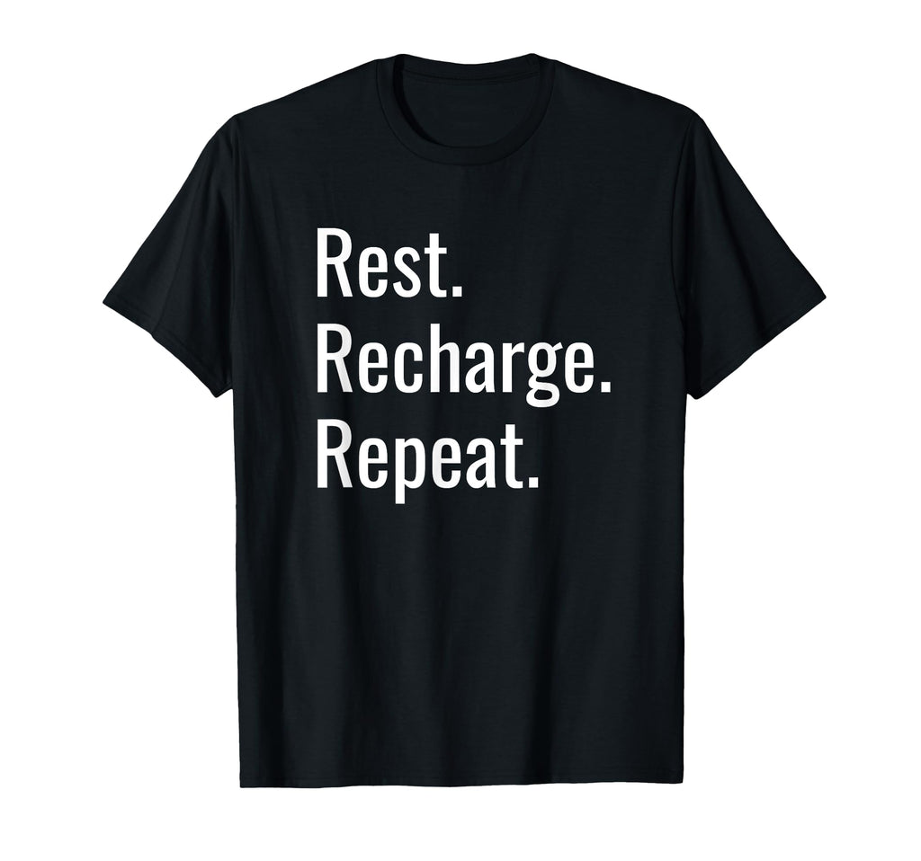 Rest Recharge Repeat Mindfulness T-Shirt - Aesthetic Graphic for Adults - T-Shirt, Sweatshirt, Hoodie