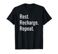 Rest Recharge Repeat Mindfulness T-Shirt - Aesthetic Graphic for Adults - T-Shirt, Sweatshirt, Hoodie