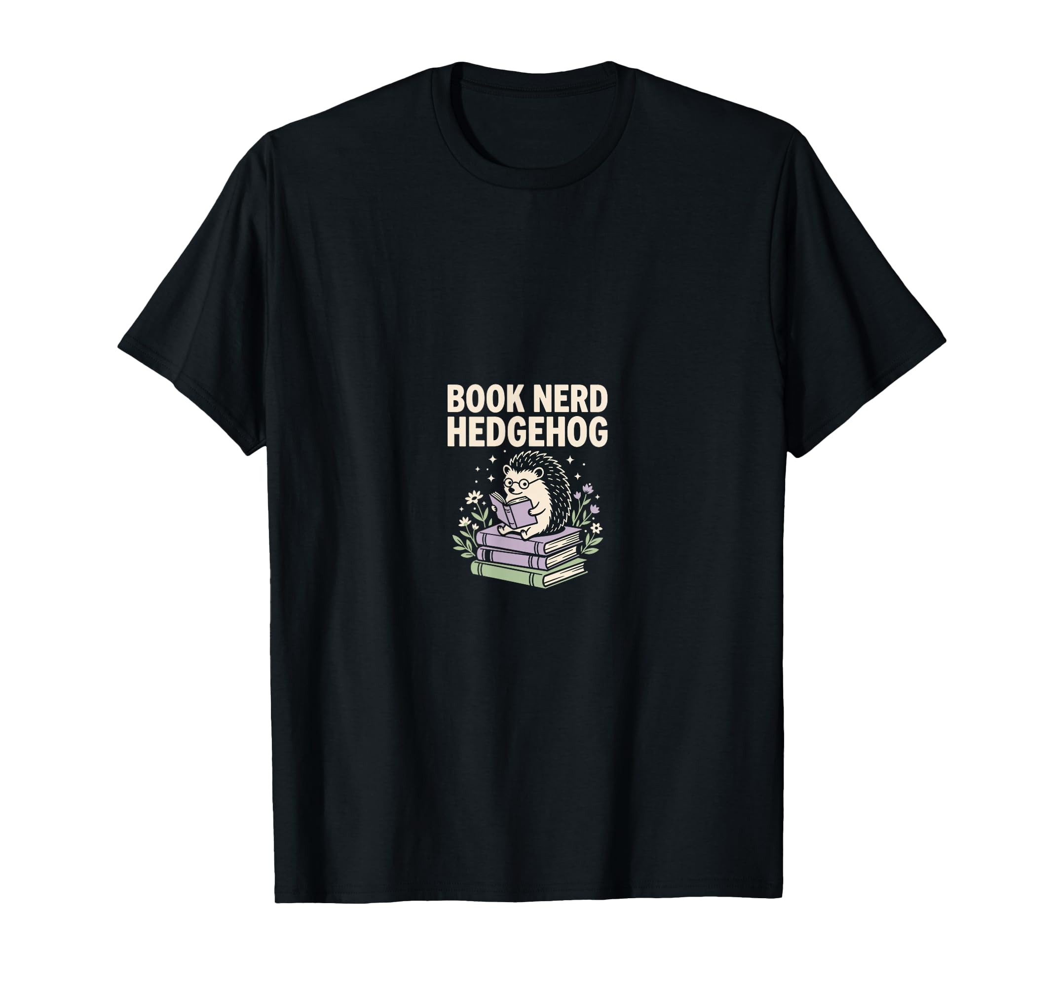 Book Nerd Hedgehog Reader T-Shirt - Casual Everyday Wear Men Women - T-Shirt, Sweatshirt, Hoodie