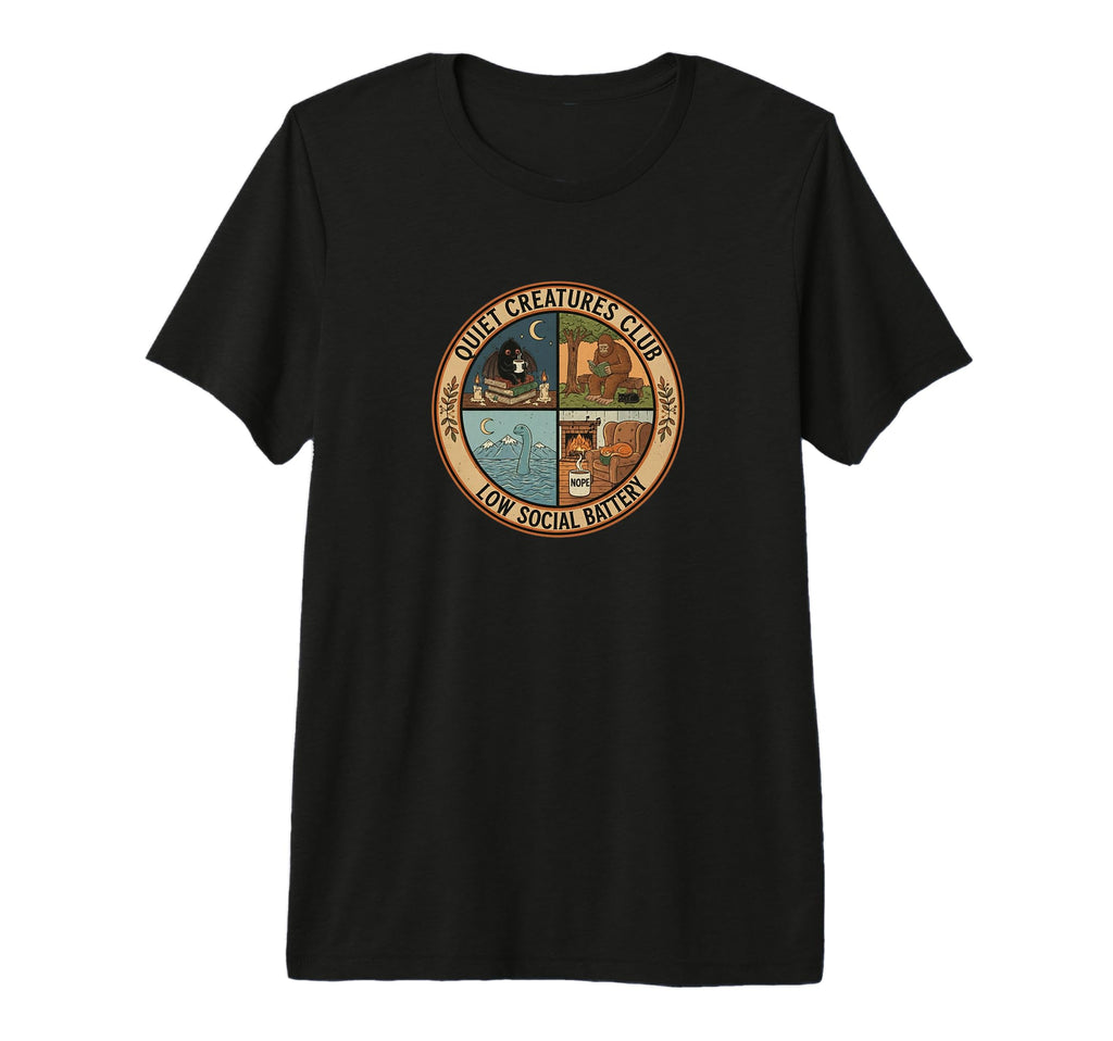 Cryptid Mothman Bigfoot Nessie T-Shirt - Fun Novelty Design for Adults - T-Shirt, Sweatshirt, Hoodie