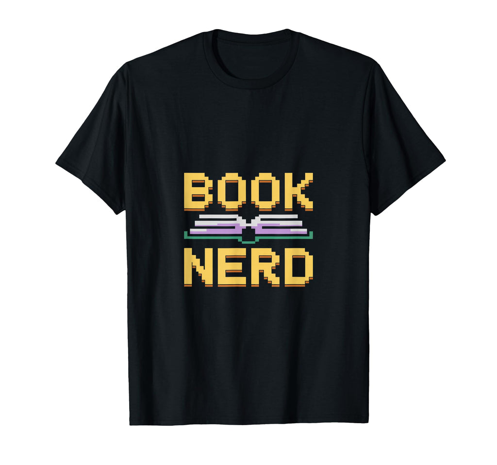 Book Nerd Pixel Open Book Reading Lover T-Shirt - Trendy Graphic Men Women - T-Shirt, Sweatshirt, Hoodie