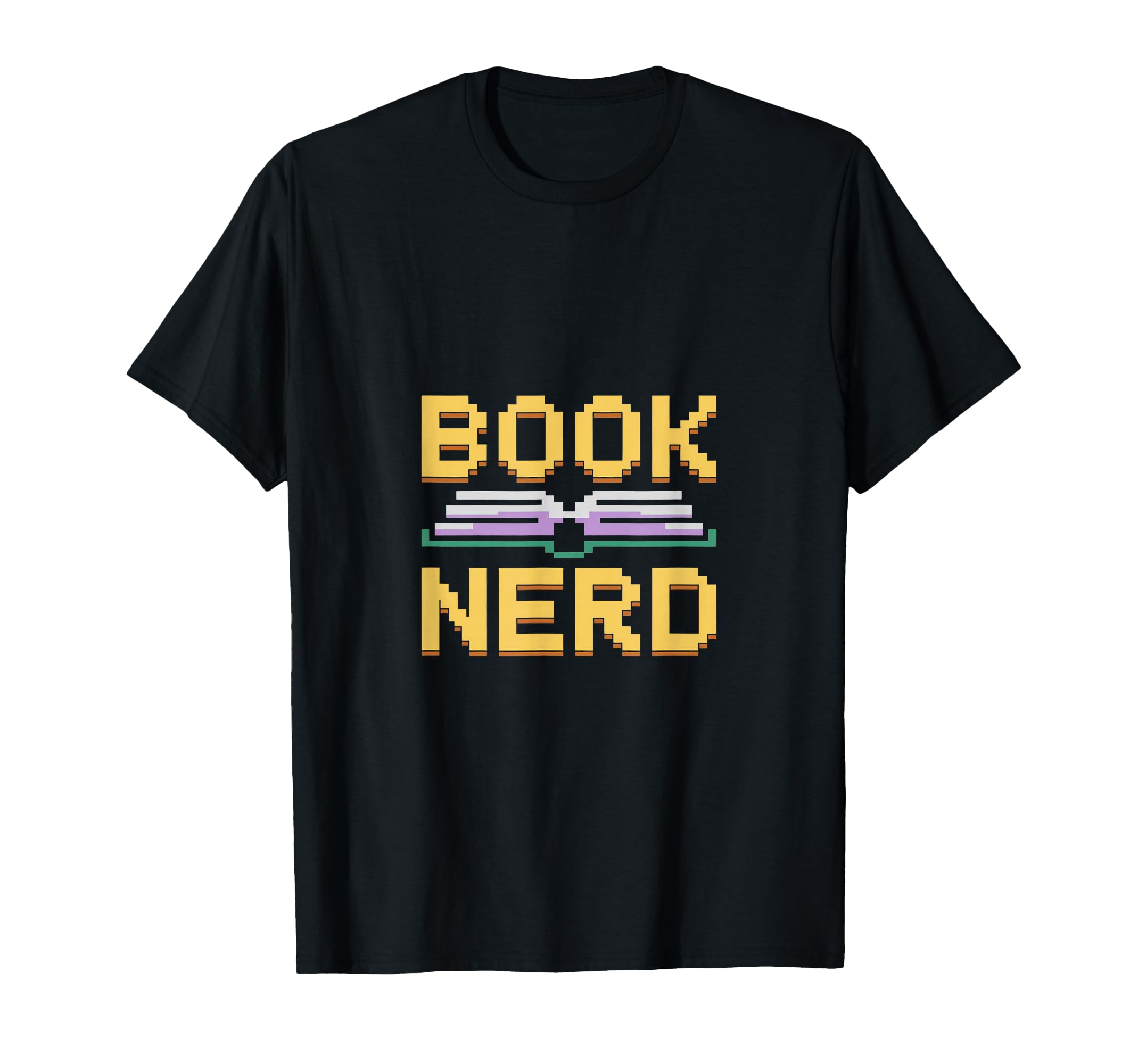 Book Nerd Pixel Open Book Reading Lover T-Shirt - Trendy Graphic Men Women - T-Shirt, Sweatshirt, Hoodie