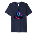 Meditation Silhouette Space Galaxy T-Shirt - Casual Everyday Wear Unisex - T-Shirt, Sweatshirt, Hoodie