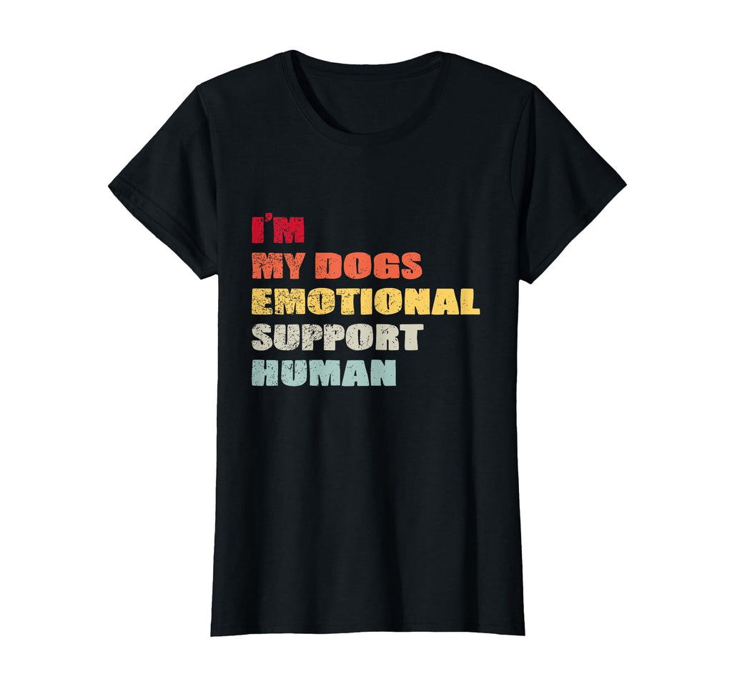 Im My Dogs Emotional Support Human T-Shirt - Minimalist Print Men Women - T-Shirt, Sweatshirt, Hoodie