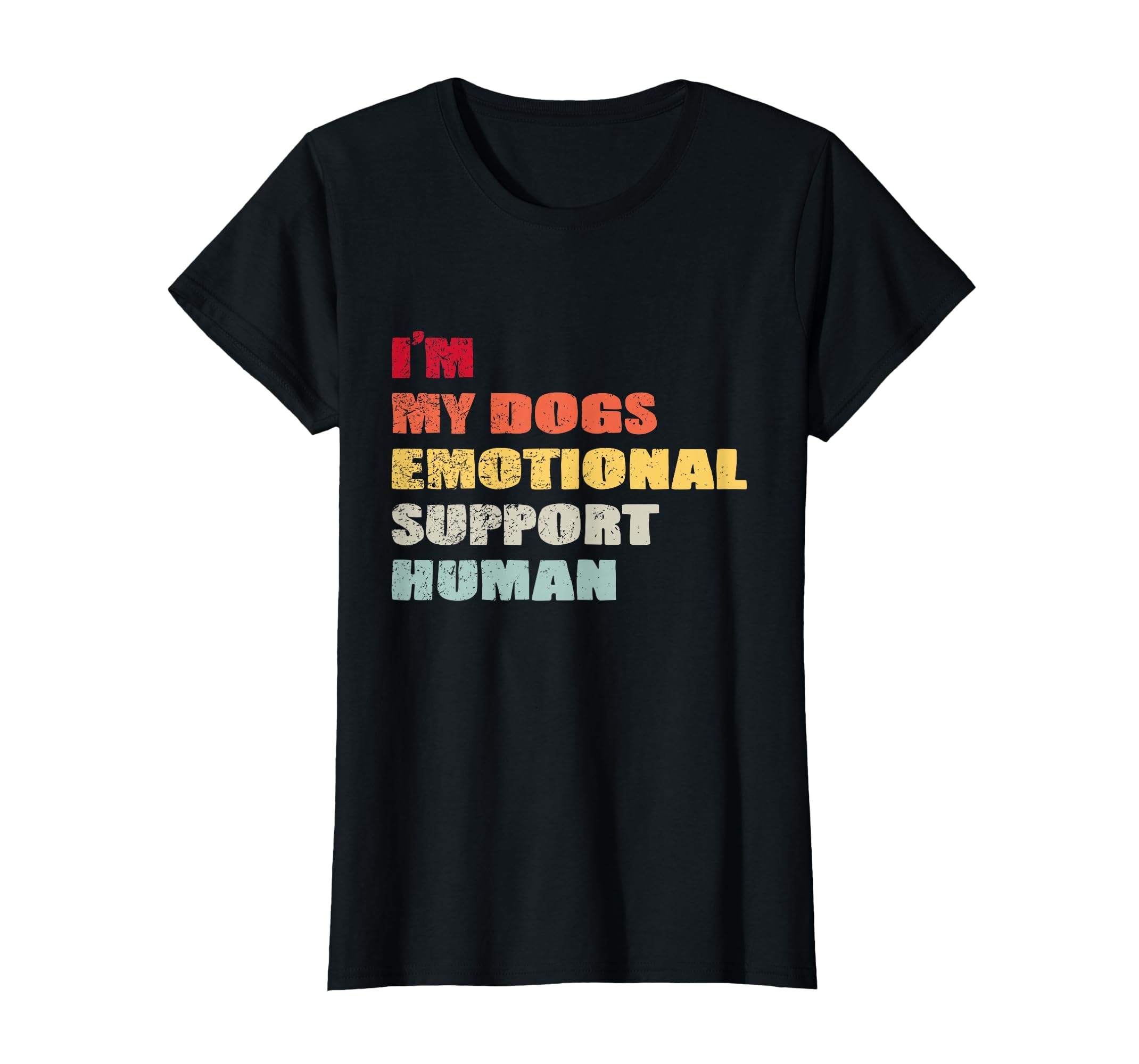 Im My Dogs Emotional Support Human T-Shirt - Minimalist Print Men Women - T-Shirt, Sweatshirt, Hoodie