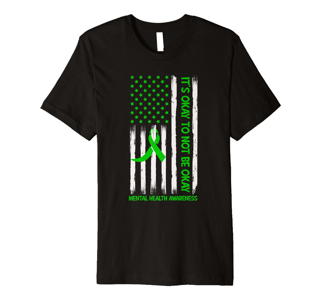 Its Okay To Not Be Okay Us Flag T-Shirt - Casual Everyday Wear for Adults - T-Shirt, Sweatshirt, Hoodie