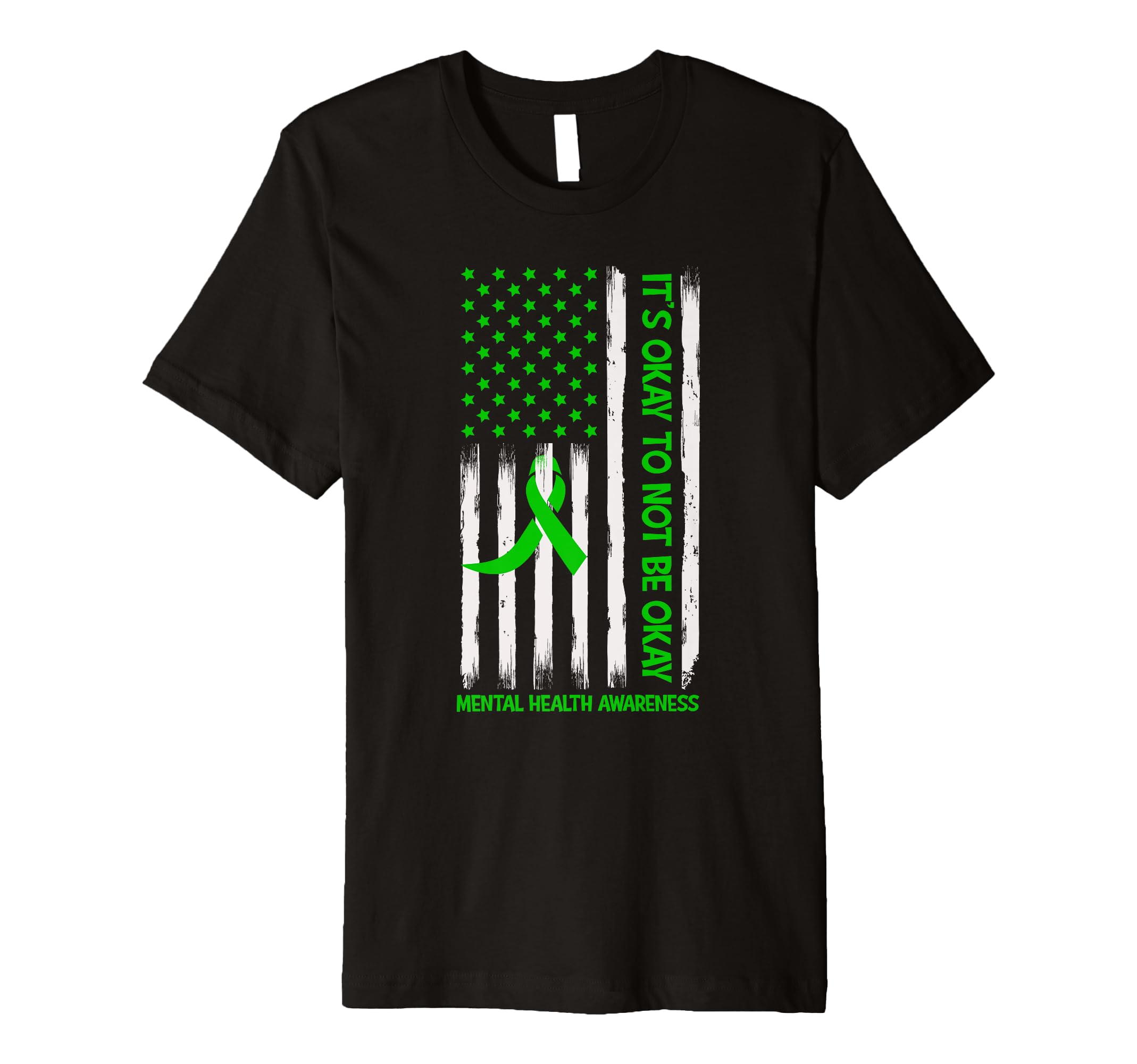 Its Okay To Not Be Okay Us Flag T-Shirt - Casual Everyday Wear for Adults - T-Shirt, Sweatshirt, Hoodie