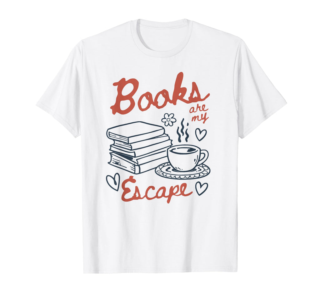 Books Are My Escape Book Lover Romance T-Shirt - Unique Graphic Unisex - T-Shirt, Sweatshirt, Hoodie