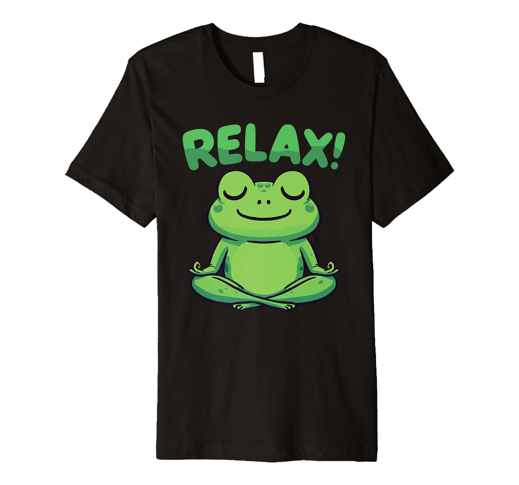 Relax Meditating Frog Toad Funny T-Shirt - Custom Art Print for Adults - T-Shirt, Sweatshirt, Hoodie